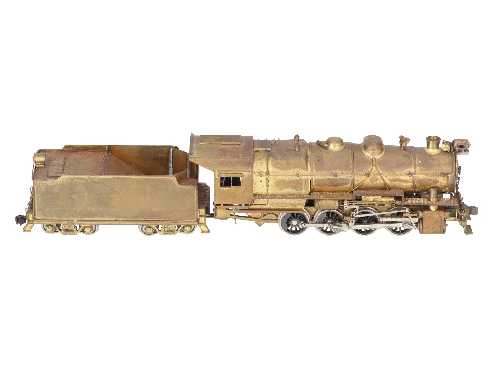 HO BRASS PRR C-1 0-8-0 Steam Locomotive & Tender - Unpainted EX