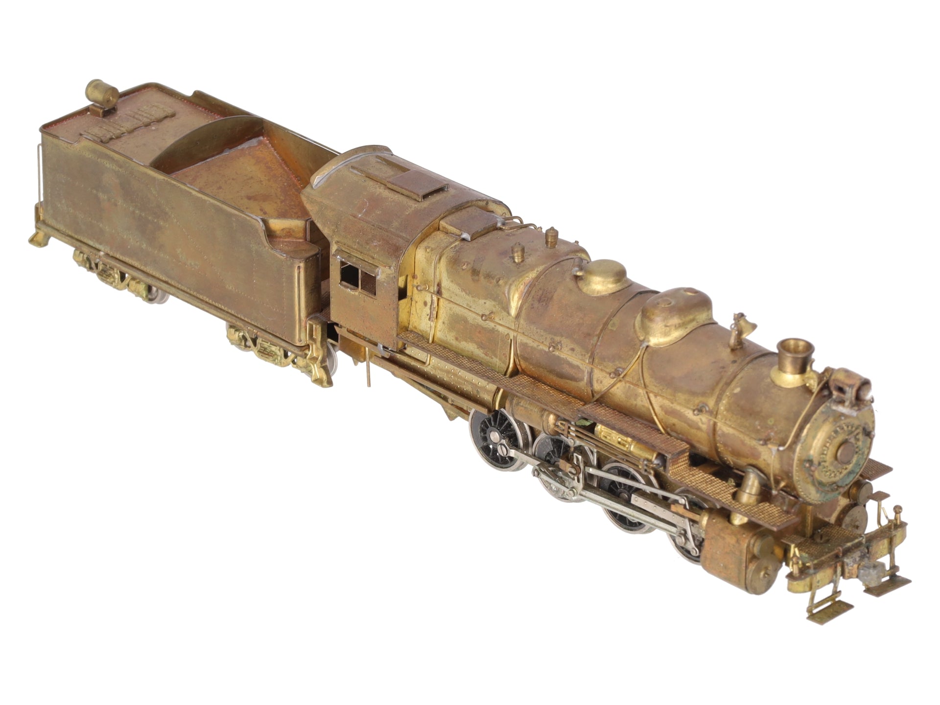 HO BRASS PRR C-1 0-8-0 Steam Locomotive & Tender - Unpainted EX