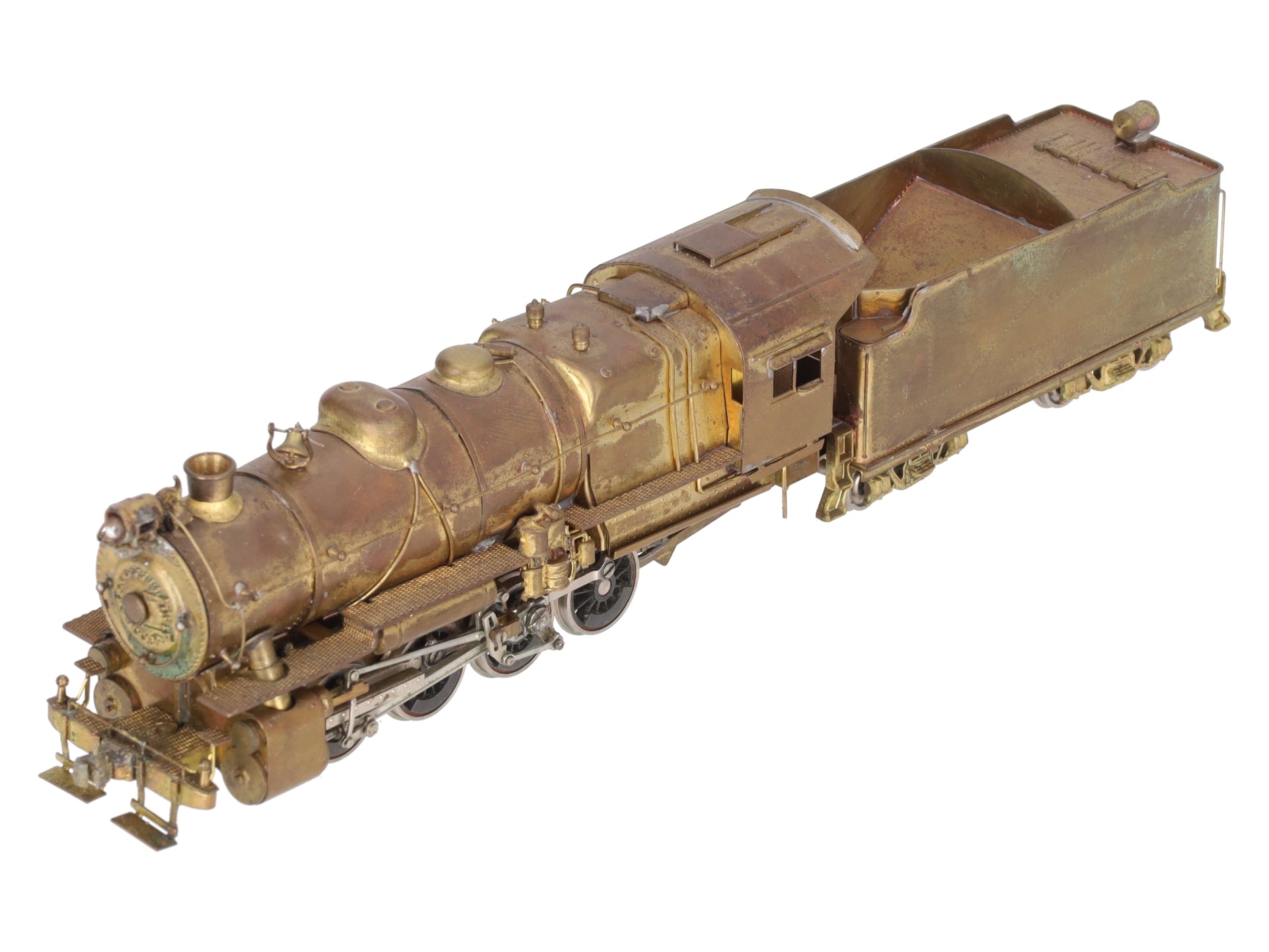 HO BRASS PRR C-1 0-8-0 Steam Locomotive & Tender - Unpainted EX
