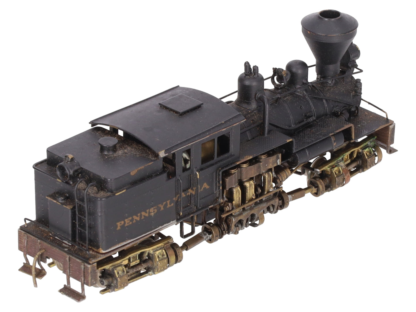 Pacific Fast Mail HO BRASS 2-Truck B-2 Class B Logging Shay - Painted EX