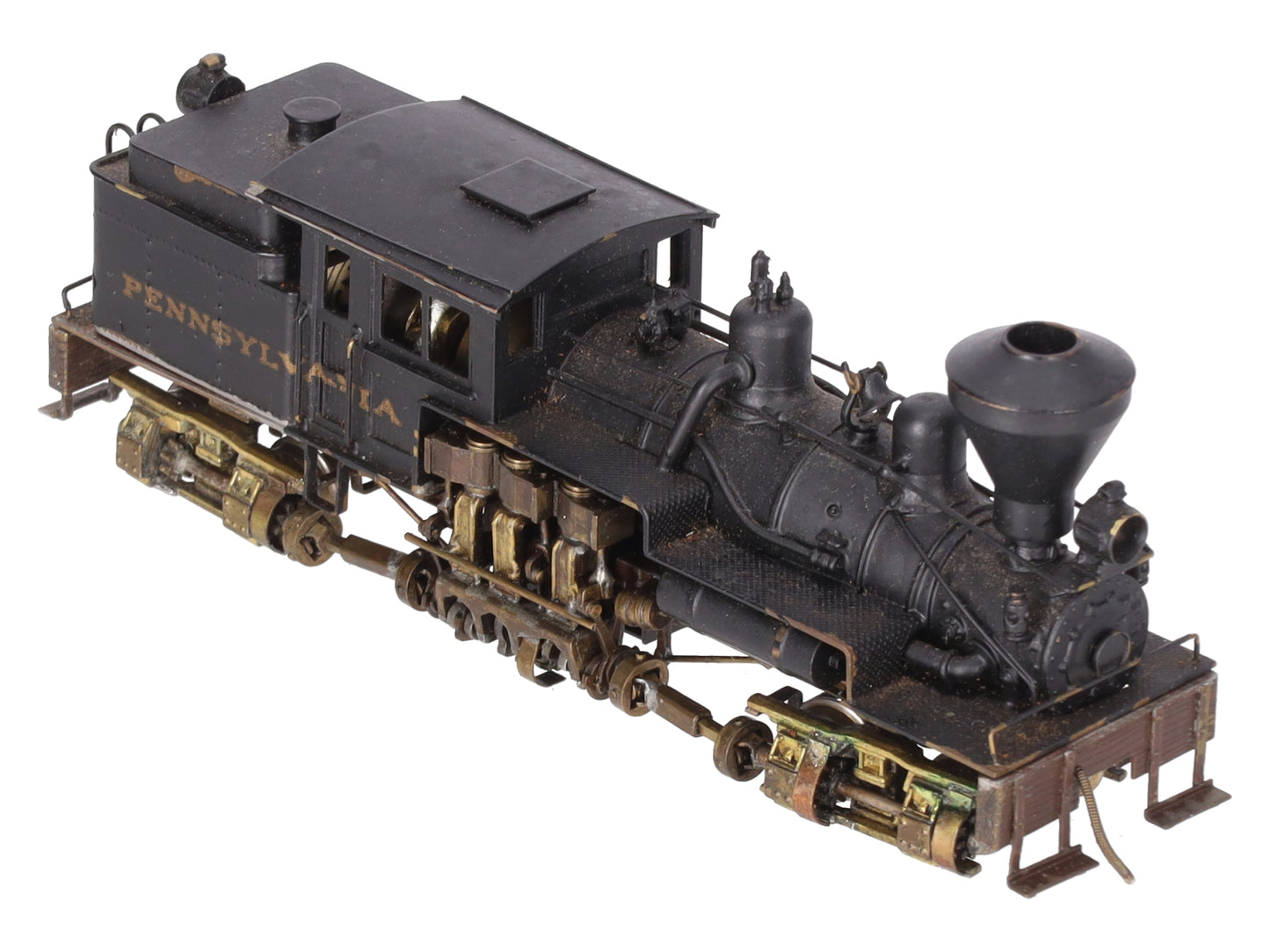 Pacific Fast Mail HO BRASS 2-Truck B-2 Class B Logging Shay - Painted EX