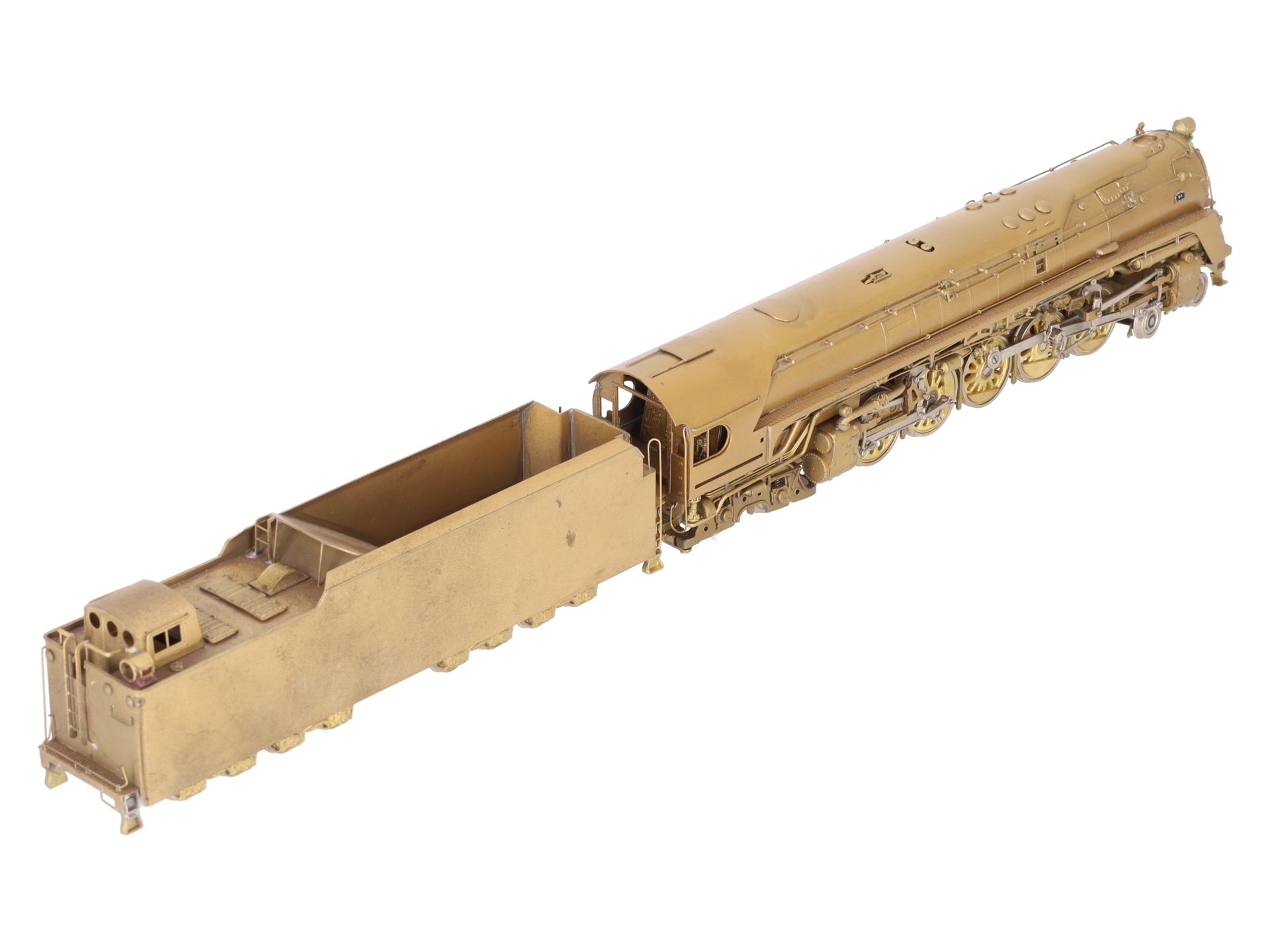 Custom NJ Brass ST-809 HO PRR Q-1 Duplex 4-6-4-4 Steam Loco & Tender - Unpainted EX