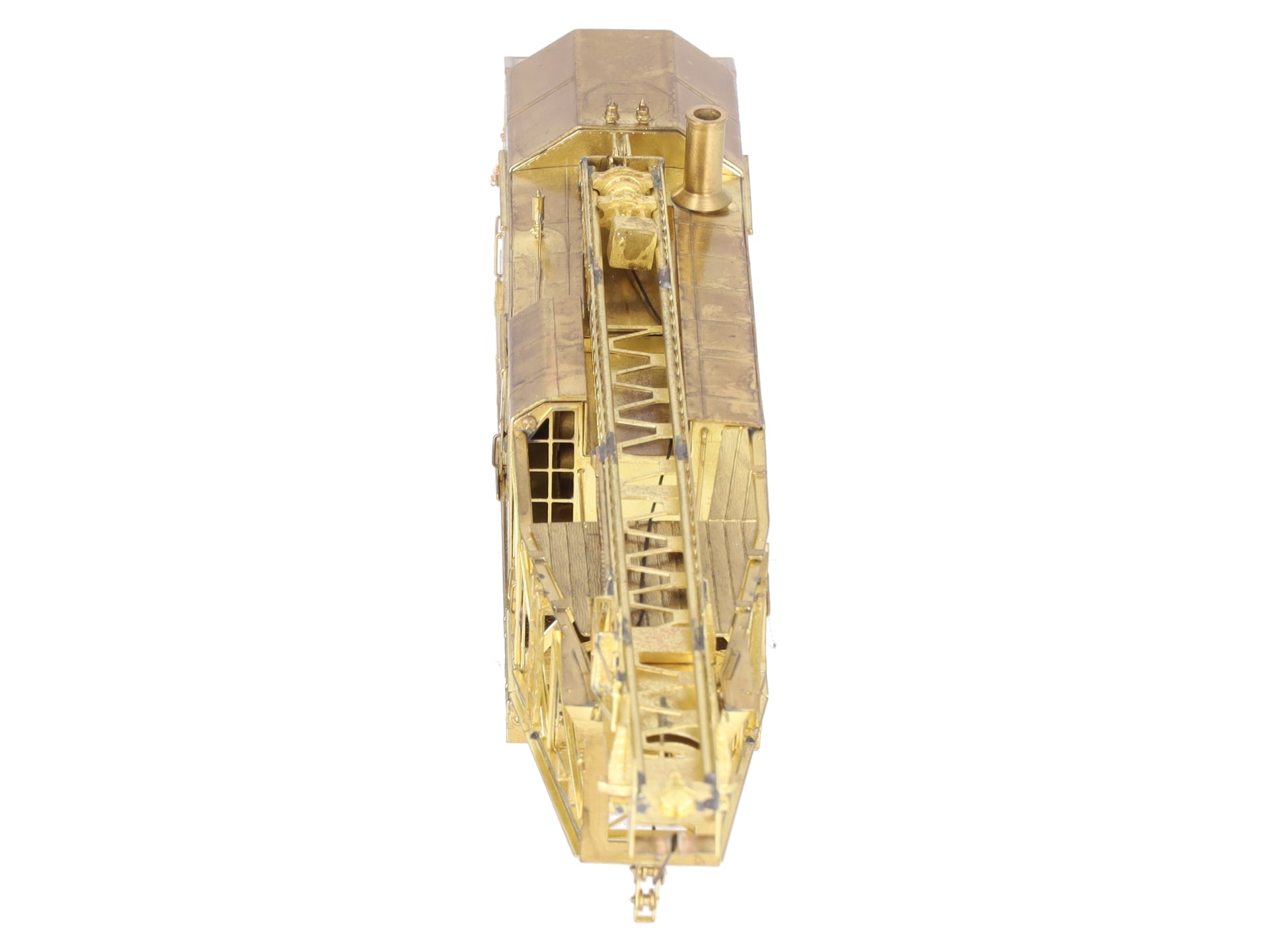 Overland OMI-1329 HO BRASS PRR Pile Driver w/Straight Underframe - Unpainted EX