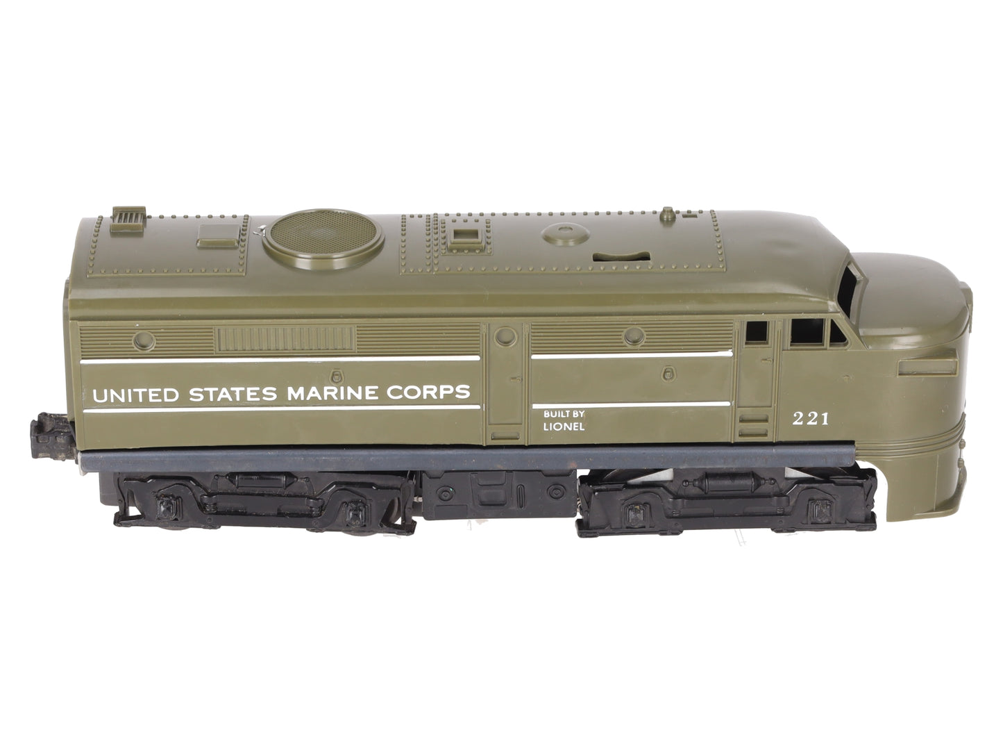 Lionel 221 Vintage O USMC Alco A Diesel Locomotive -Repainted