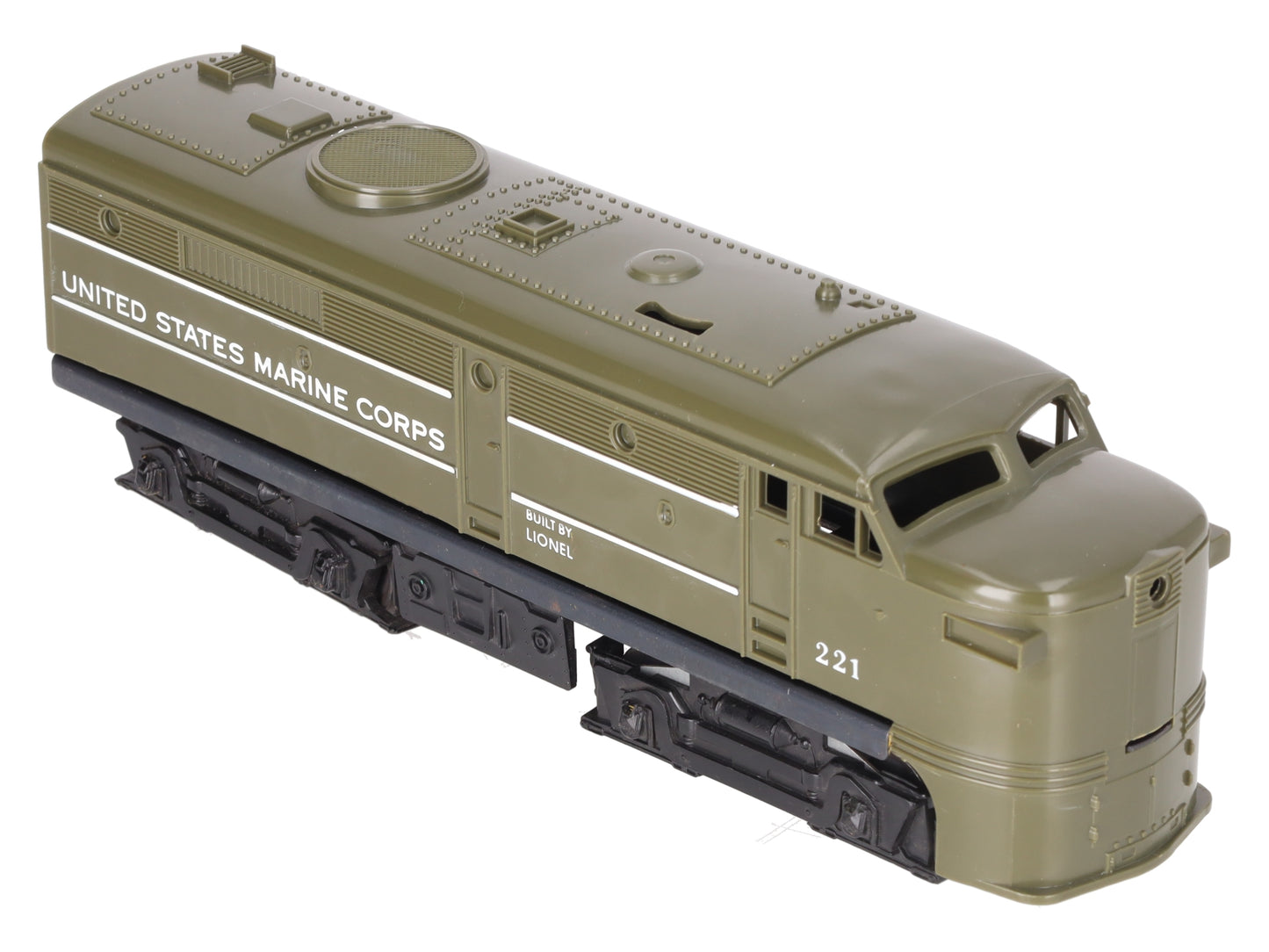 Lionel 221 Vintage O USMC Alco A Diesel Locomotive -Repainted