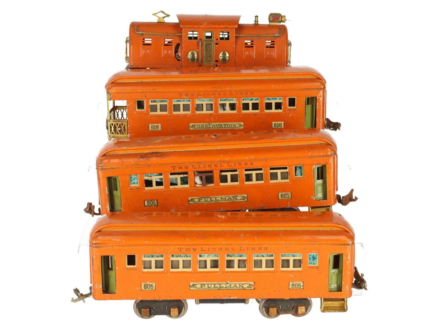 Lionel 4U Vintage O Prewar 1930 Macy's Special Tinplate Electric Passenger Set