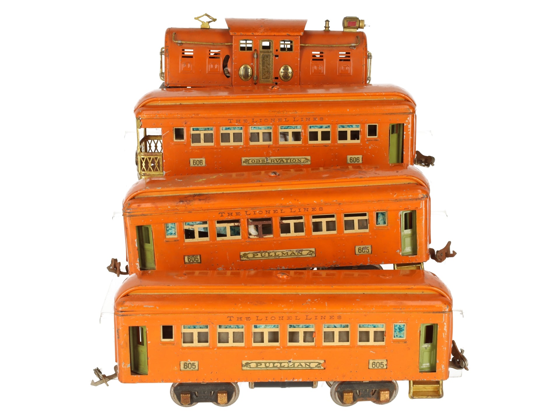 Lionel 4U Vintage O Prewar 1930 Macy's Special Tinplate Electric Passenger Set