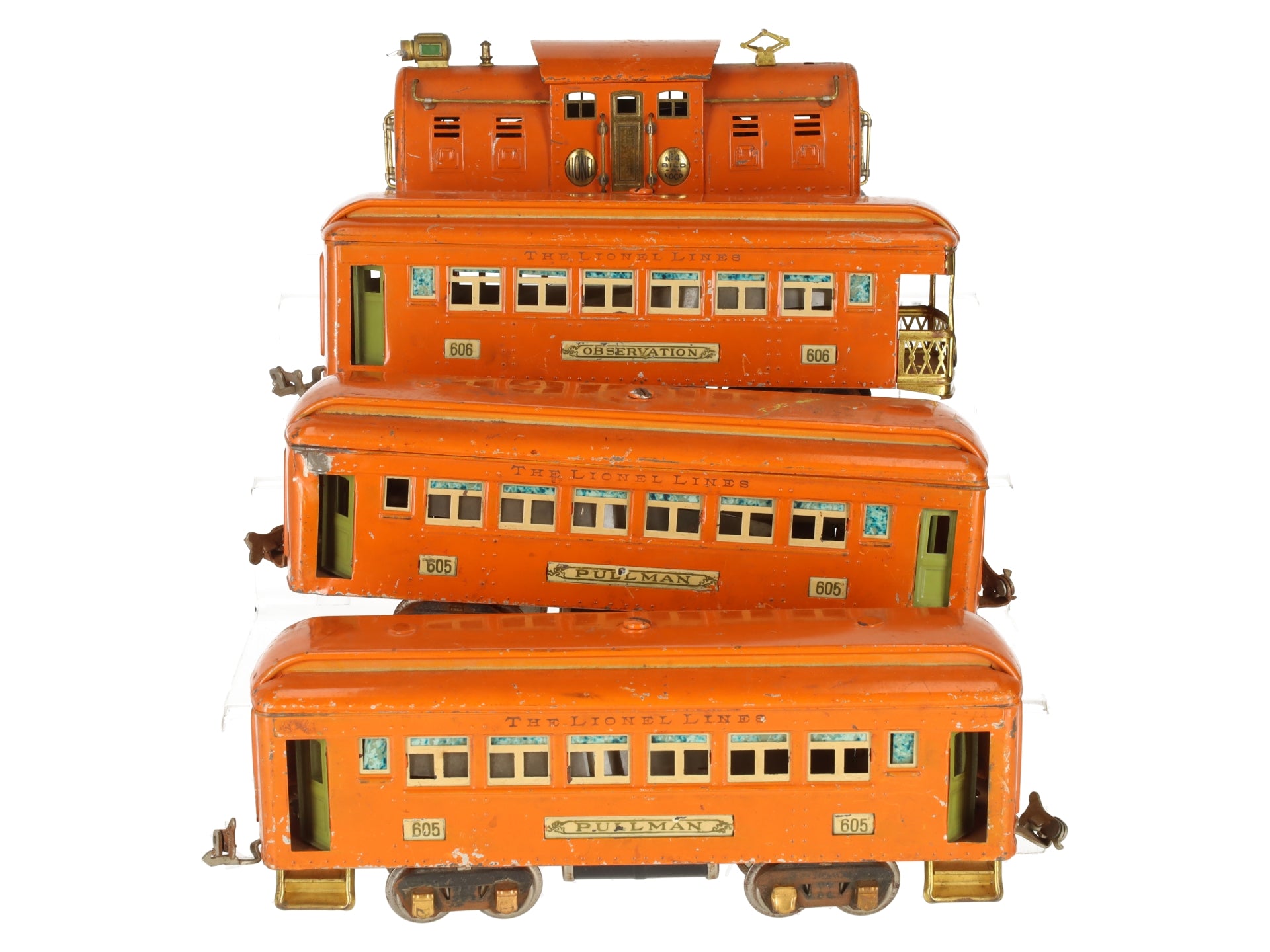 Lionel 4U Vintage O Prewar 1930 Macy's Special Tinplate Electric Passenger Set