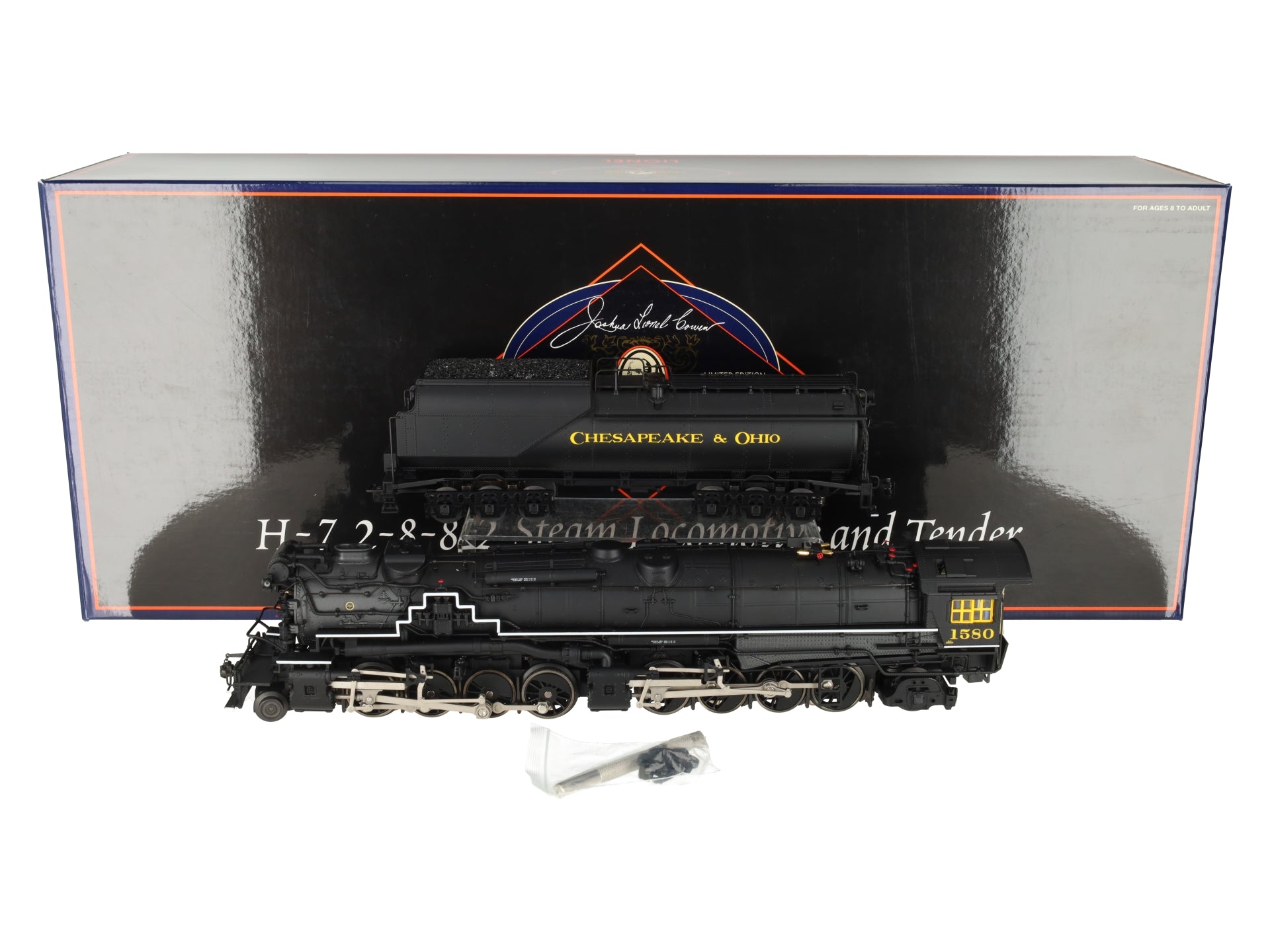 Lionel 6-38058 Chesapeake & Ohio 2-8-8-2 H-7 Steam Locomotive & Tender #1580 EX/Box