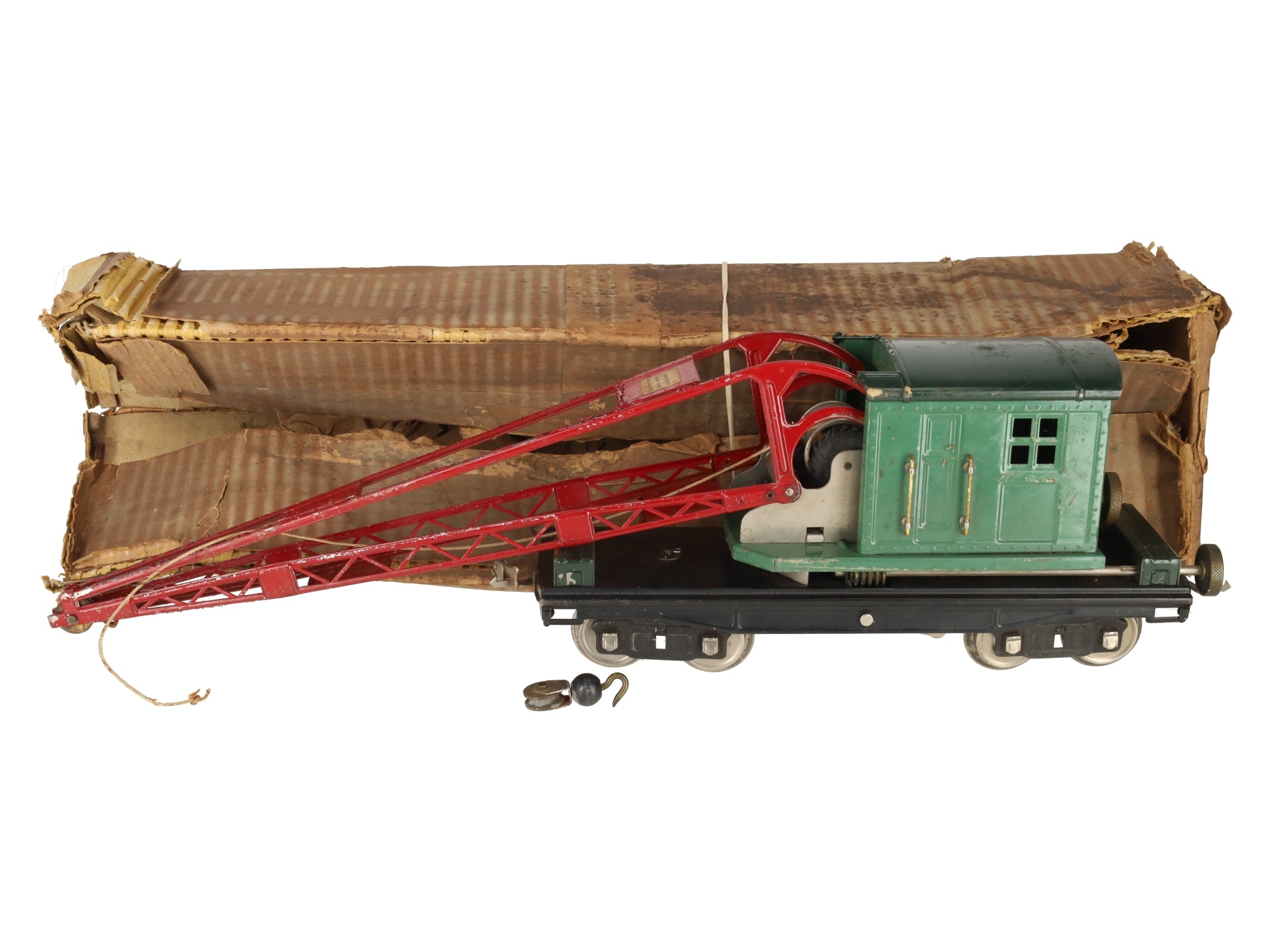 Lionel 219 Vintage Standard Gauge Lionel Lines Operating Crane Car/Box
