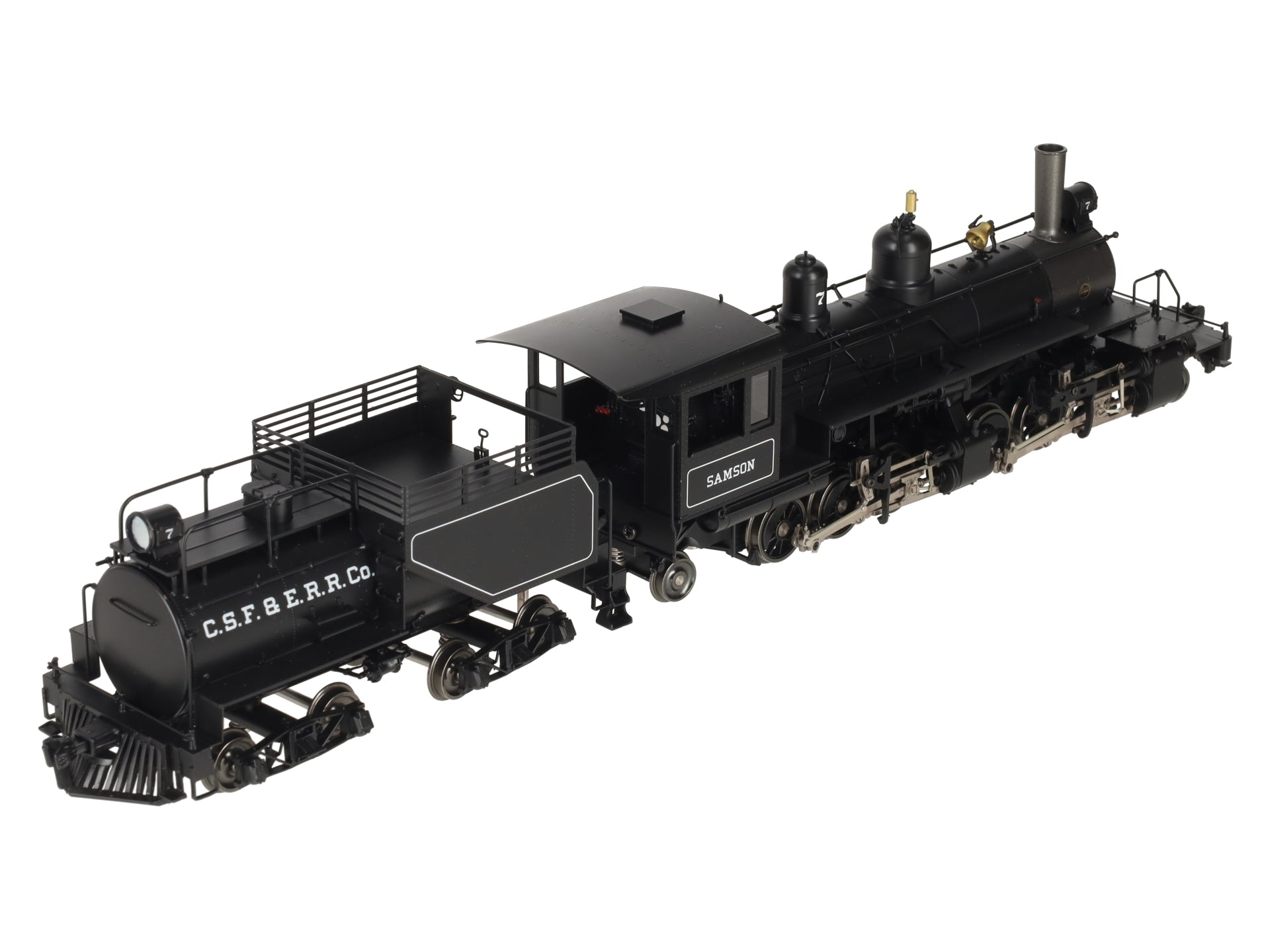 Sunset Models O 2-Rail Brass Samson Black Boiler 2-6-6-2 Steam Loco & Tender #7 EX/Box