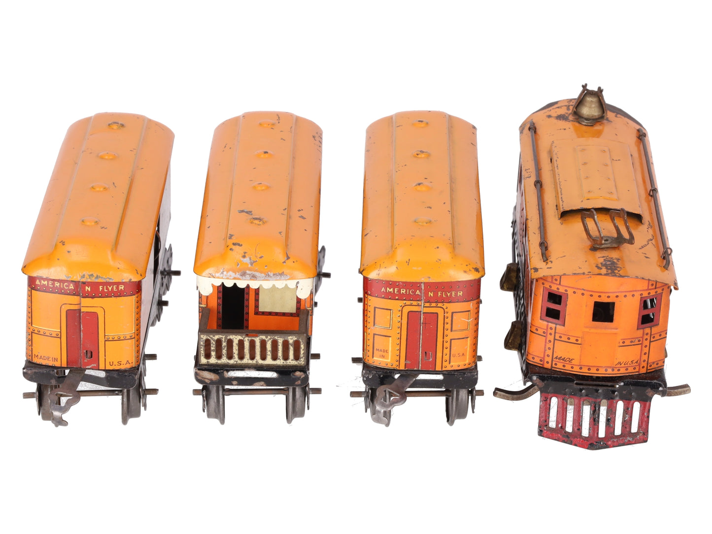 American Flyer 3012 Vintage O Prewar Electric Locomotive Passenger Set VG
