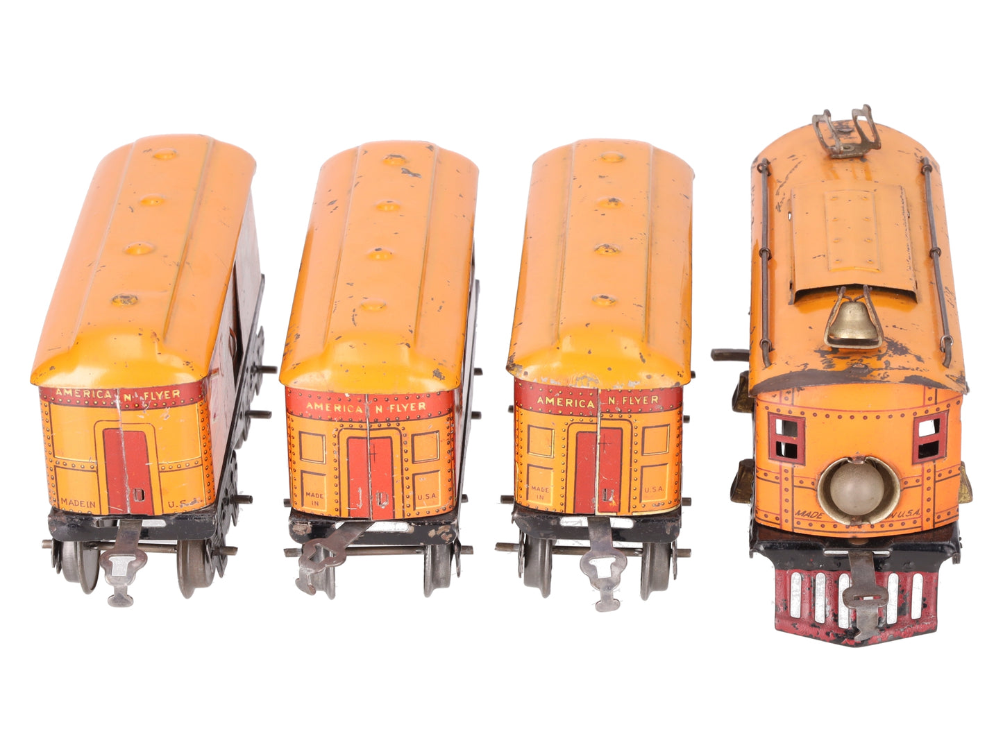 American Flyer 3012 Vintage O Prewar Electric Locomotive Passenger Set VG