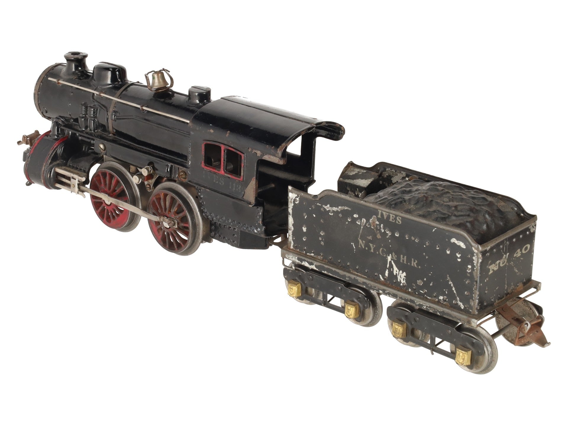 Ives 1132 Vintage Standard Wide Gauge 0-4-0 Steam Locomotive and Tender VG