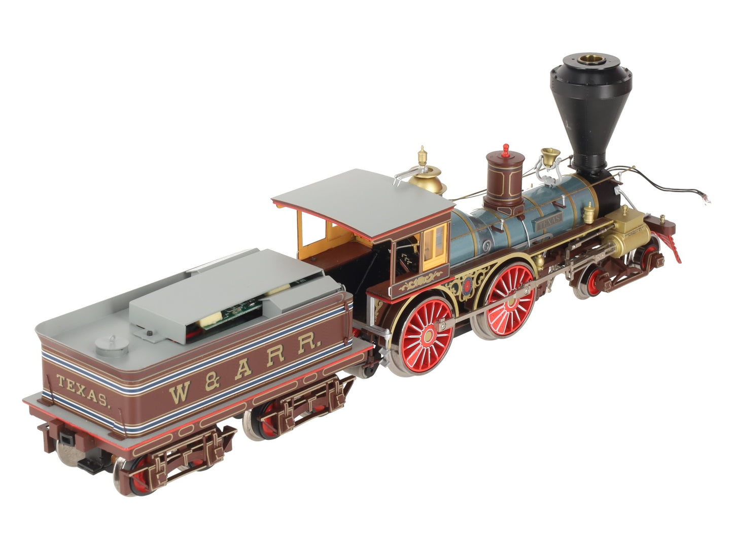 SMR O Gauge BRASS "Texas" Western & Atlantic 4-4-0 Steam Locomotive & Tender EX/Box