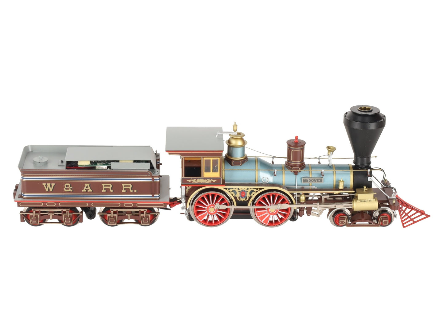 SMR O Gauge BRASS "Texas" Western & Atlantic 4-4-0 Steam Locomotive & Tender EX/Box
