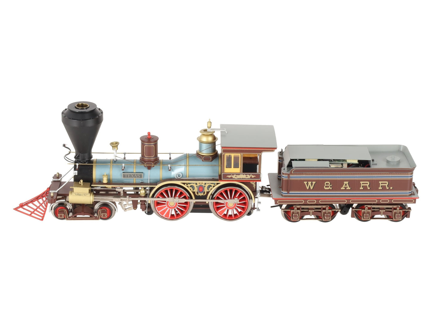 SMR O Gauge BRASS "Texas" Western & Atlantic 4-4-0 Steam Locomotive & Tender EX/Box