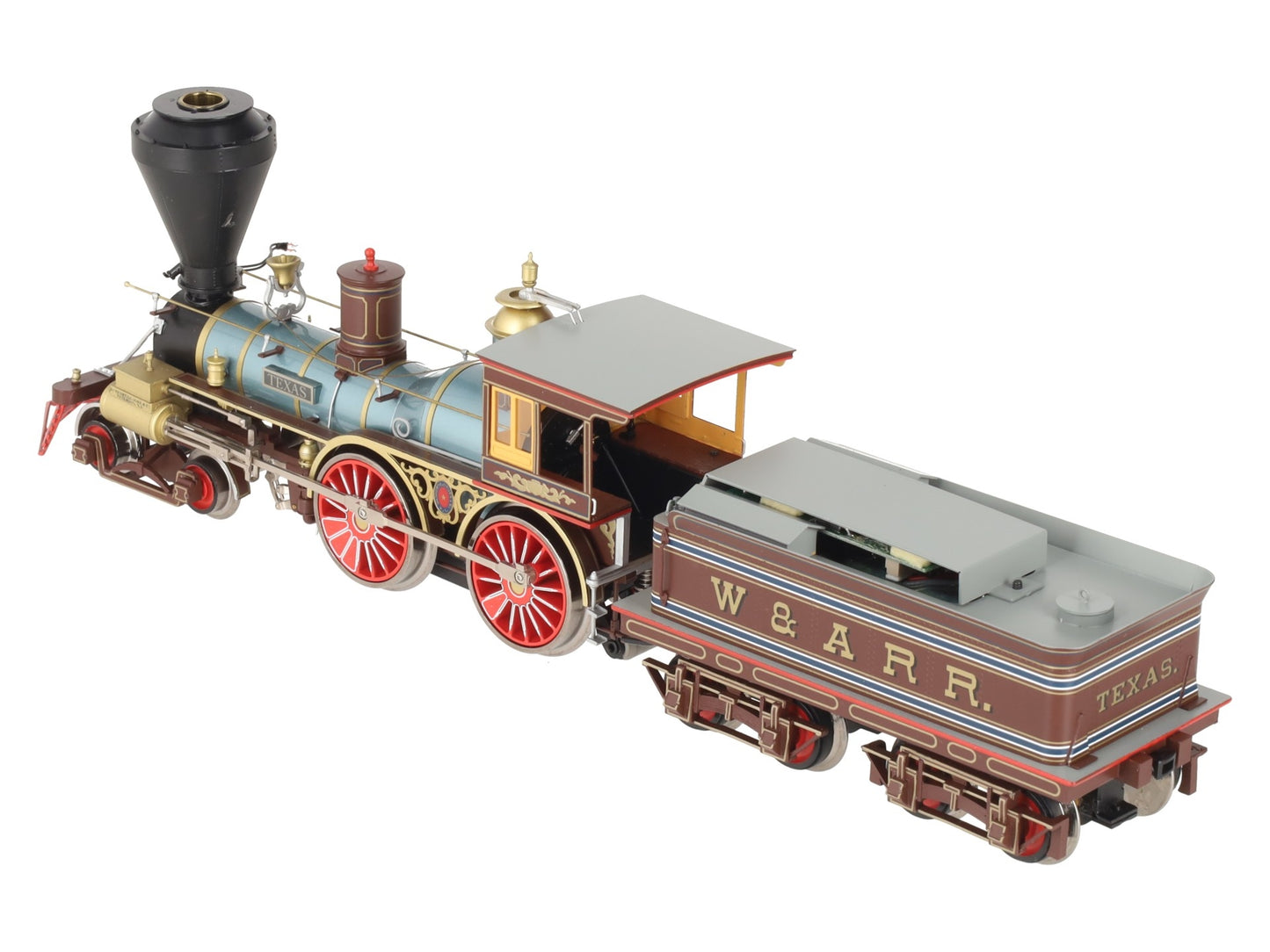 SMR O Gauge BRASS "Texas" Western & Atlantic 4-4-0 Steam Locomotive & Tender EX/Box