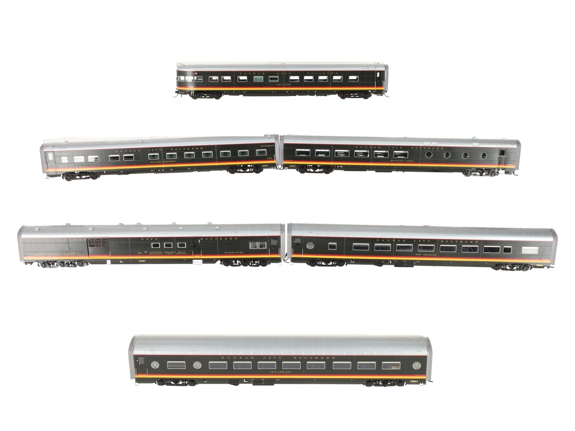 UTI 2003-B HO Scale BRASS 1949 KCS Southern Belle 6-Car Set LN/Box