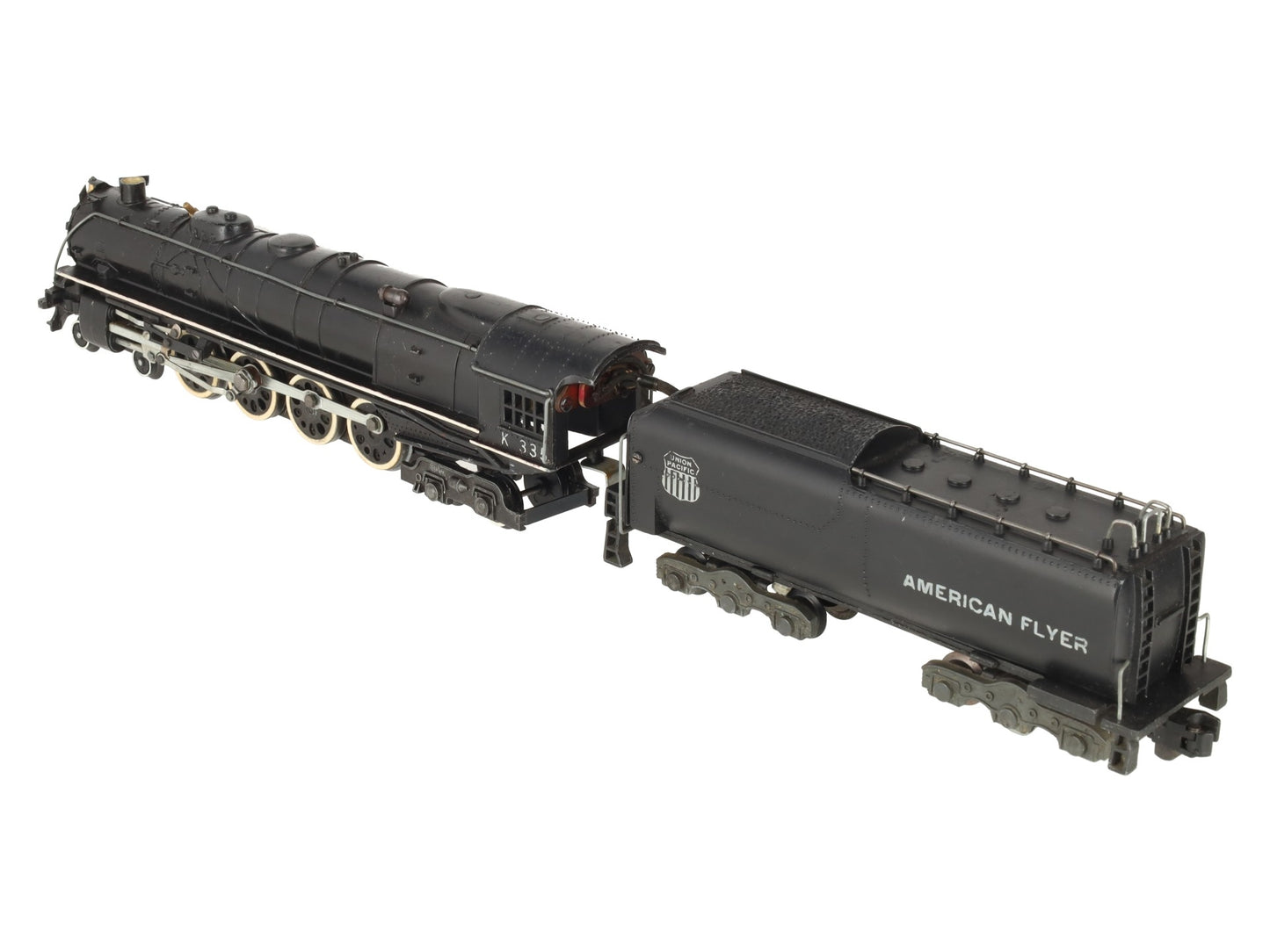 American Flyer K335 Vintage S Union Pacific 4-8-4 Steam Locomotive & Tender VG