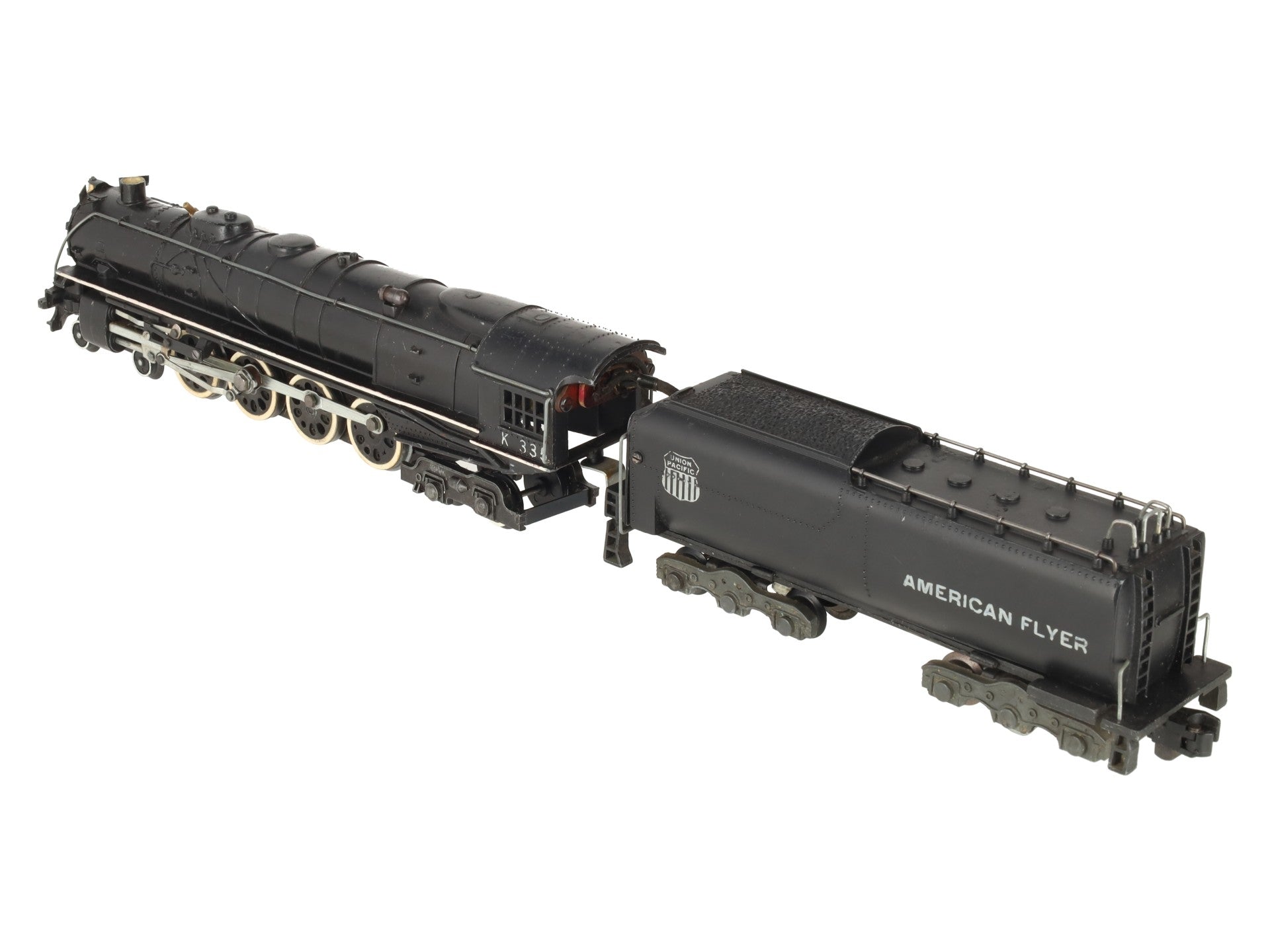 American Flyer K335 Vintage S Union Pacific 4-8-4 Steam Locomotive & Tender VG
