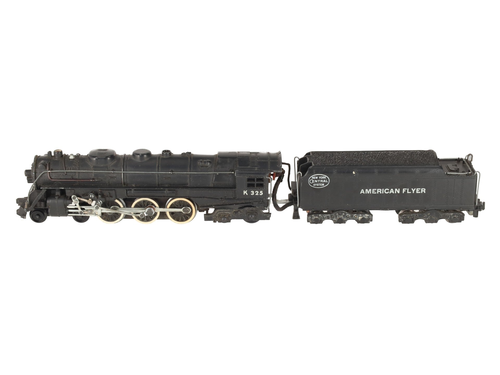 American Flyer K325 Vintage S New York Central 4-6-4 Steam Locomotive & Tender VG