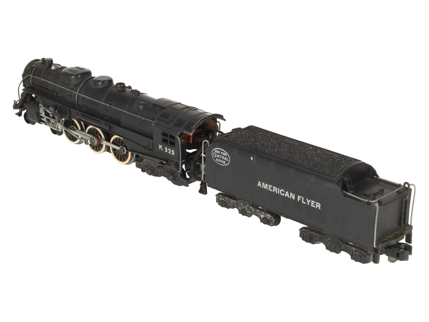 American Flyer K325 Vintage S New York Central 4-6-4 Steam Locomotive & Tender VG