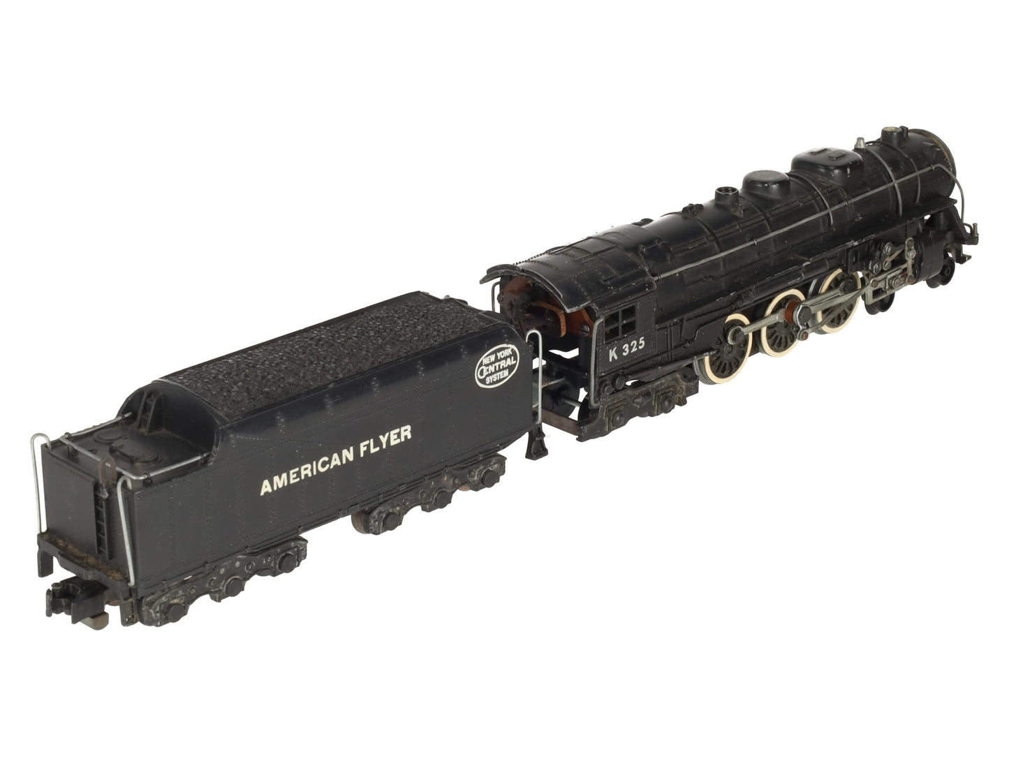 American Flyer K325 Vintage S New York Central 4-6-4 Steam Locomotive & Tender VG