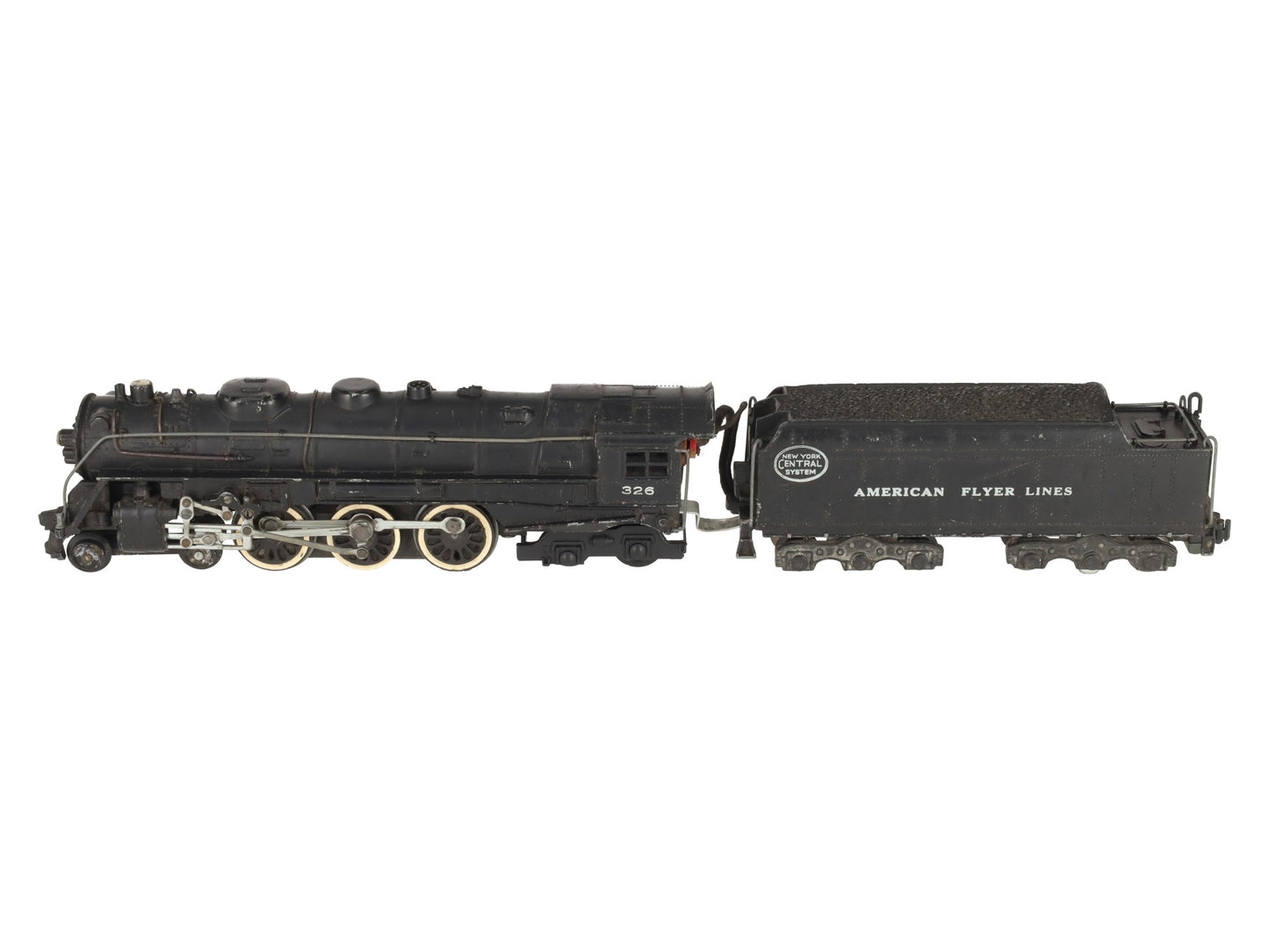 American Flyer 326 Vintage S NYC 4-6-4 Diecast Steam Locomotive & Tender VG