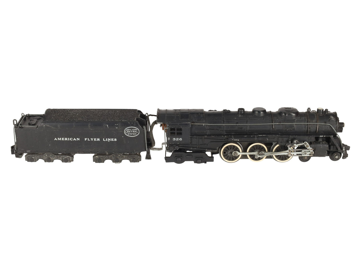 American Flyer 326 Vintage S NYC 4-6-4 Diecast Steam Locomotive & Tender VG