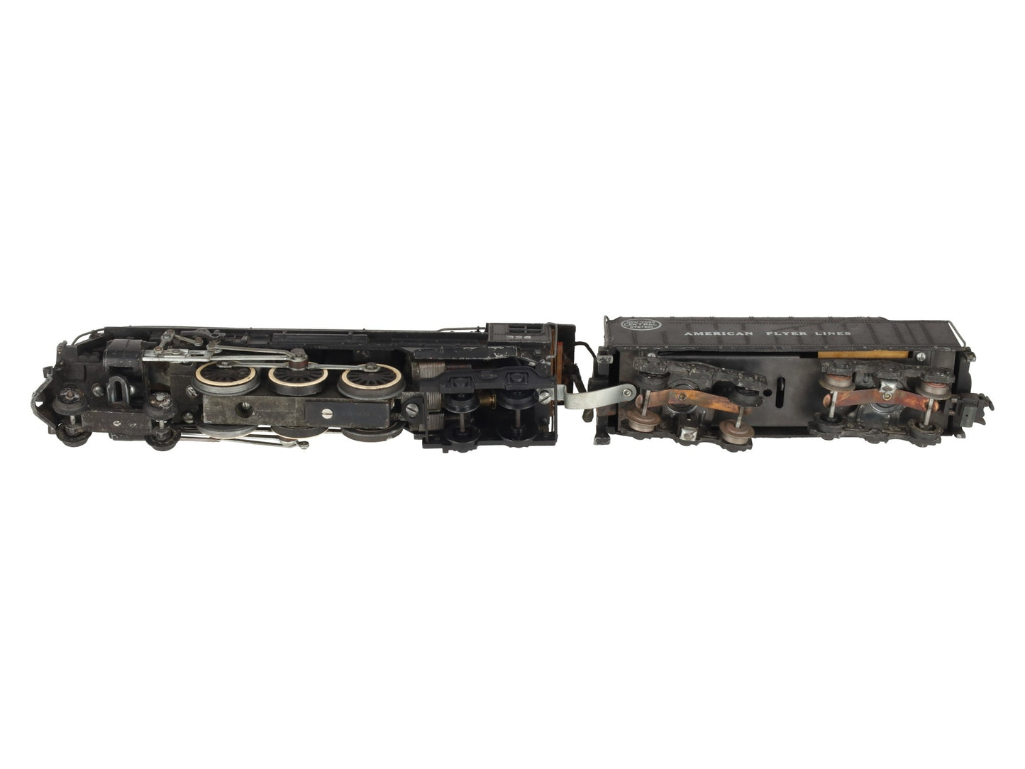 American Flyer 326 Vintage S NYC 4-6-4 Diecast Steam Locomotive & Tender VG
