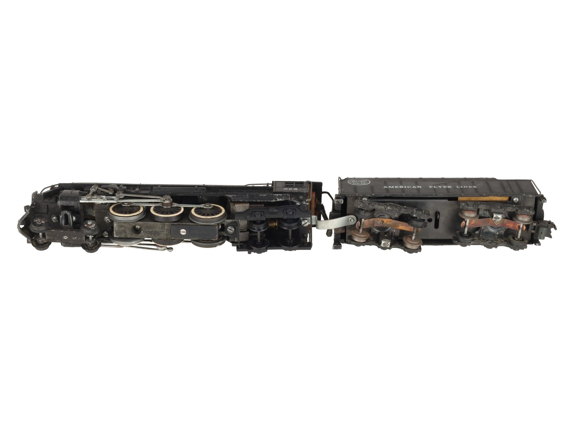 American Flyer 326 Vintage S NYC 4-6-4 Diecast Steam Locomotive & Tender VG