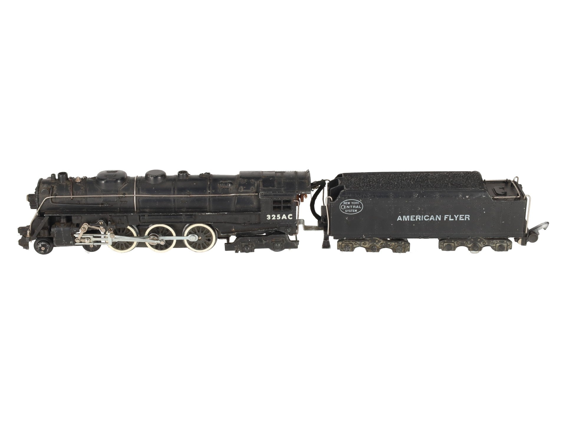 American Flyer 325AC Vintage S New York Central 4-6-4 Steam Locomotive & Tender VG