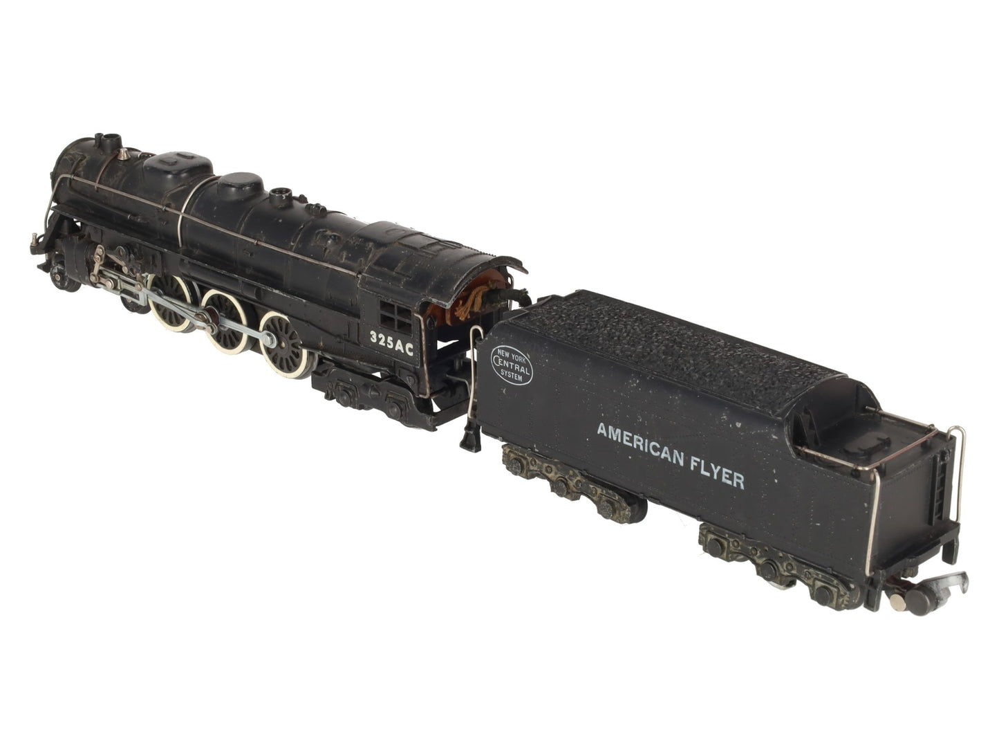 American Flyer 325AC Vintage S New York Central 4-6-4 Steam Locomotive & Tender VG
