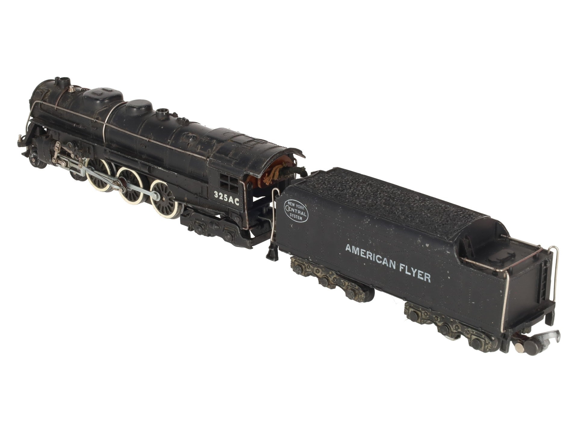 American Flyer 325AC Vintage S New York Central 4-6-4 Steam Locomotive & Tender VG