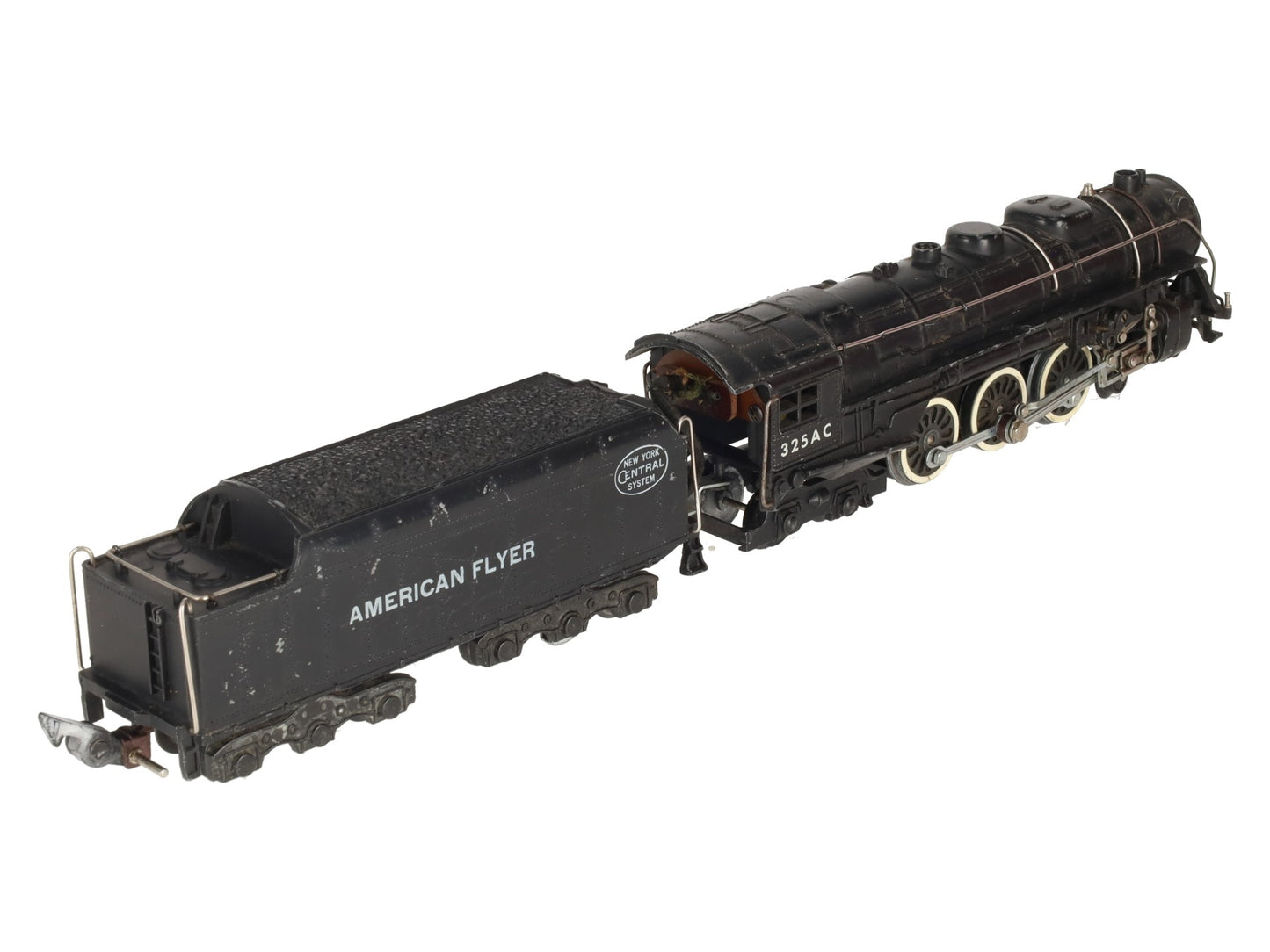 American Flyer 325AC Vintage S New York Central 4-6-4 Steam Locomotive & Tender VG