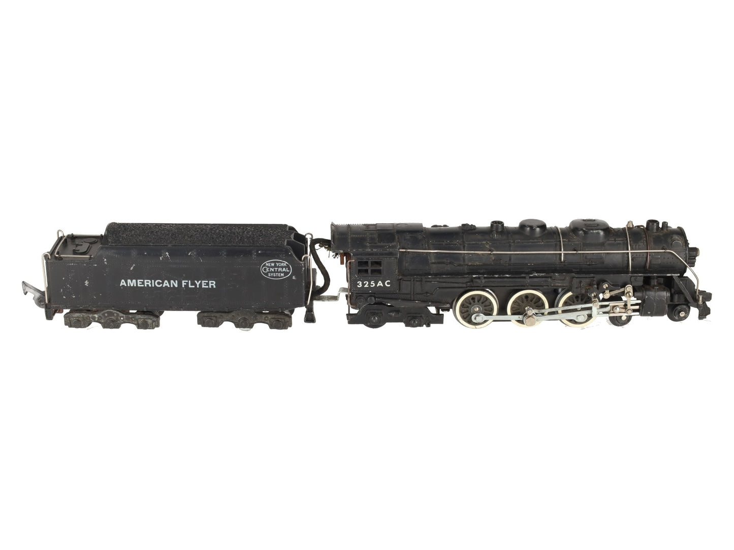 American Flyer 325AC Vintage S New York Central 4-6-4 Steam Locomotive & Tender VG