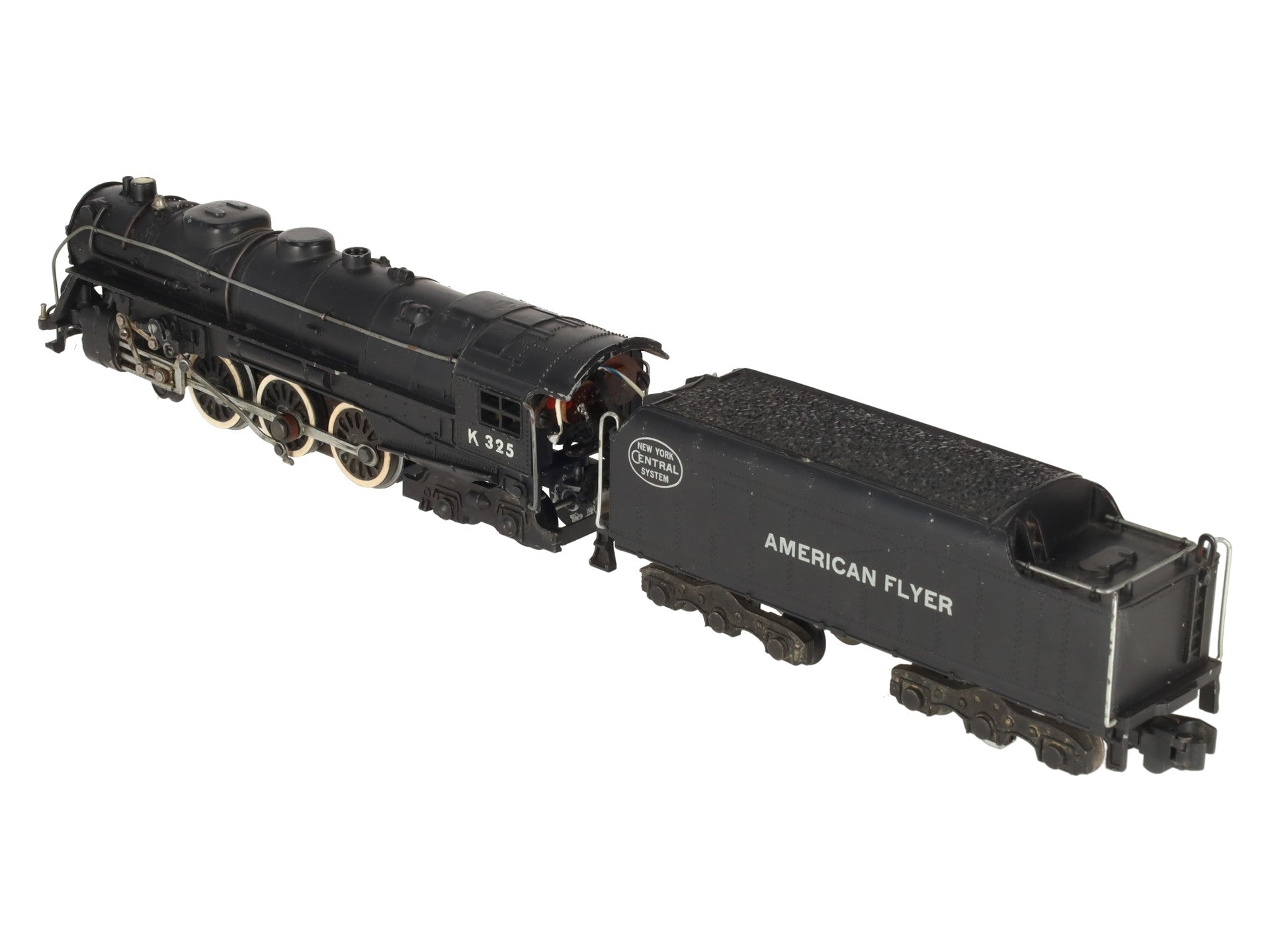 American Flyer K325 Vintage S New York Central 4-6-4 Steam Locomotive & Tender VG