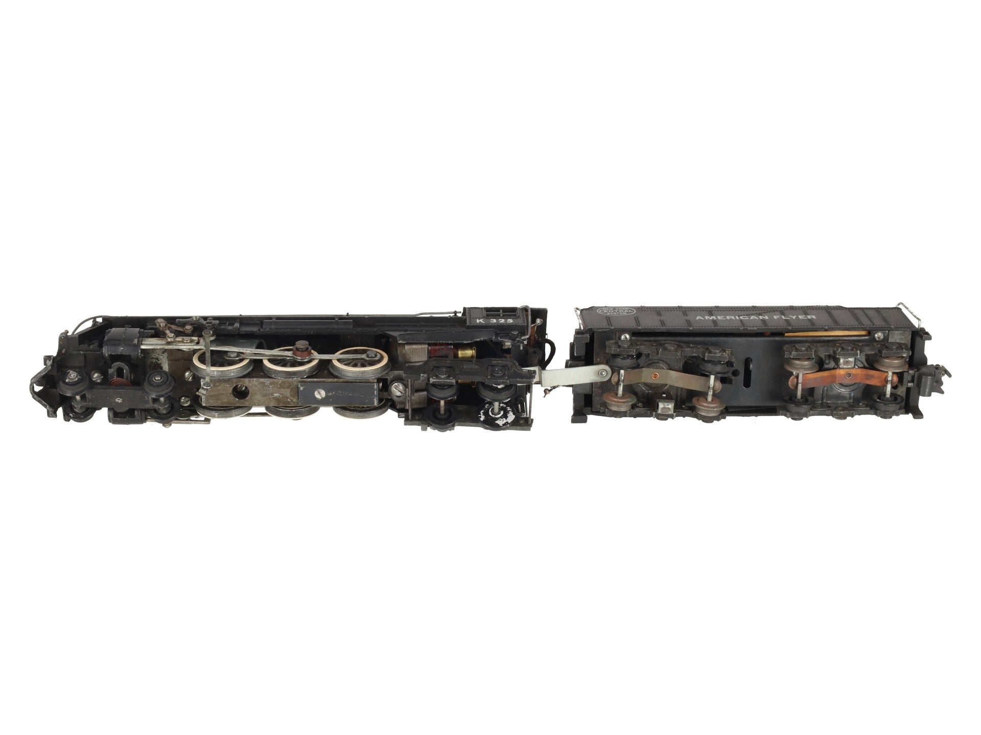 American Flyer K325 Vintage S New York Central 4-6-4 Steam Locomotive & Tender VG