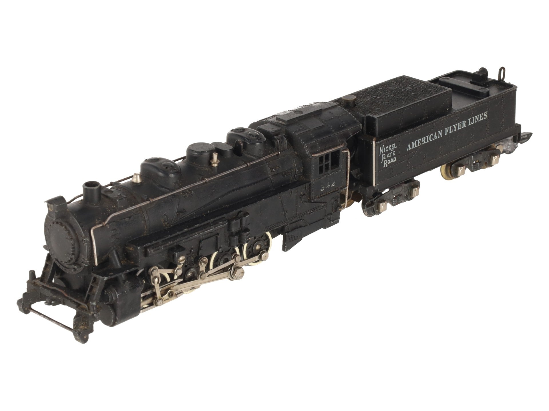 American Flyer 342 Vintage S Scale NPR 0-8-0 Steam Switcher w/Tender VG