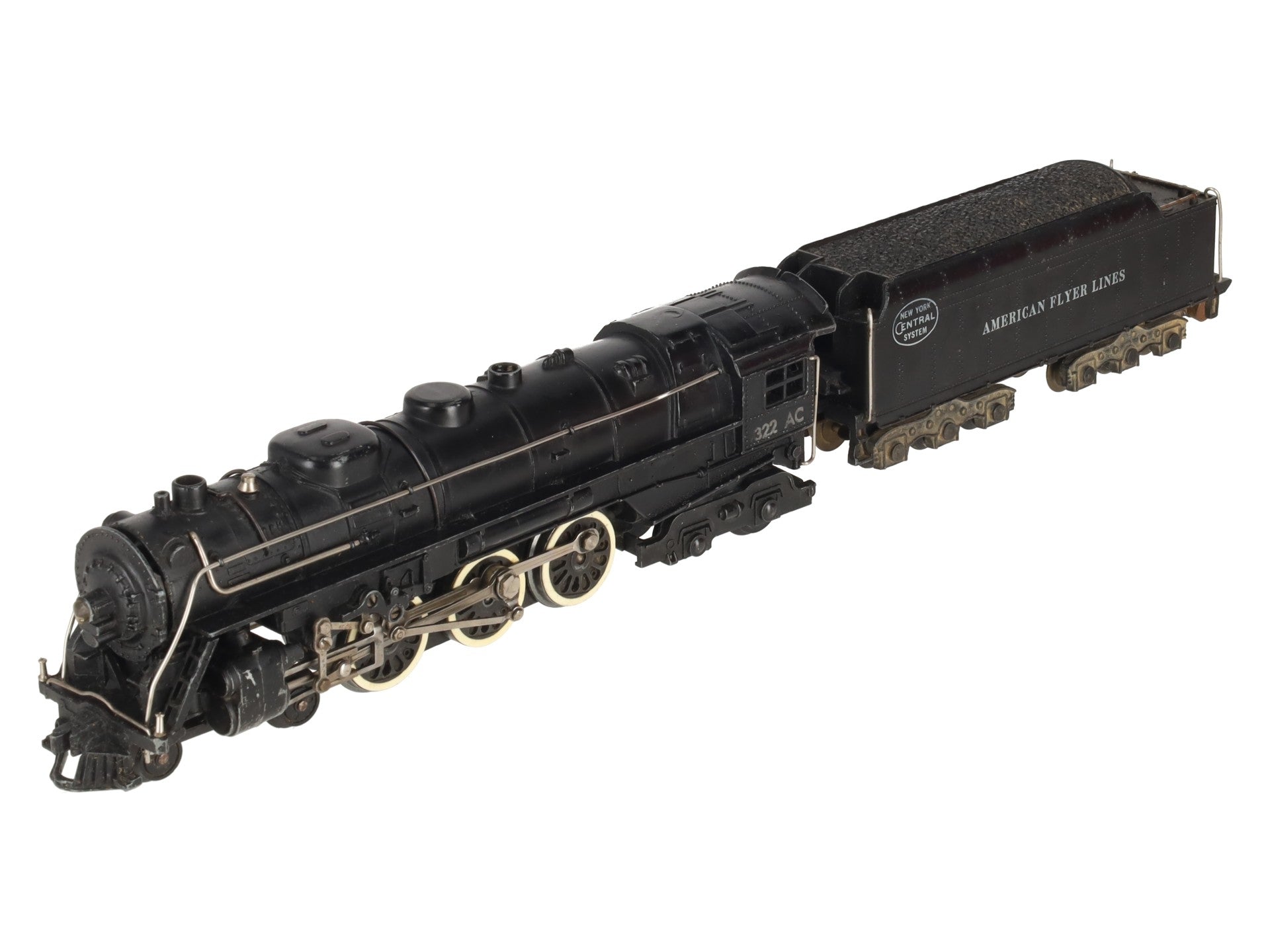 American Flyer 322AC Vintage S NYC Hudson 4-6-4 Steam Locomotive & Tender VG