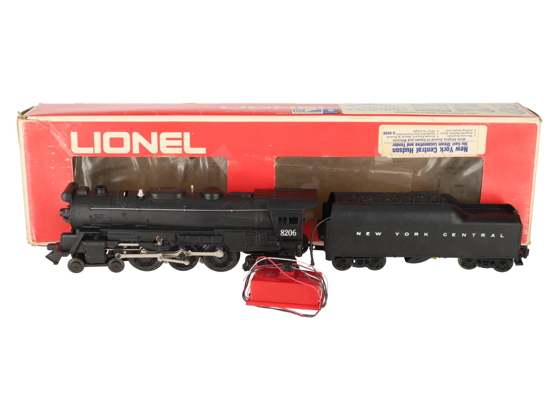 Lionel 6-8206 O Gauge New York Central Hudson 4-6-4 Steam Locomotive & Tender EX/Box