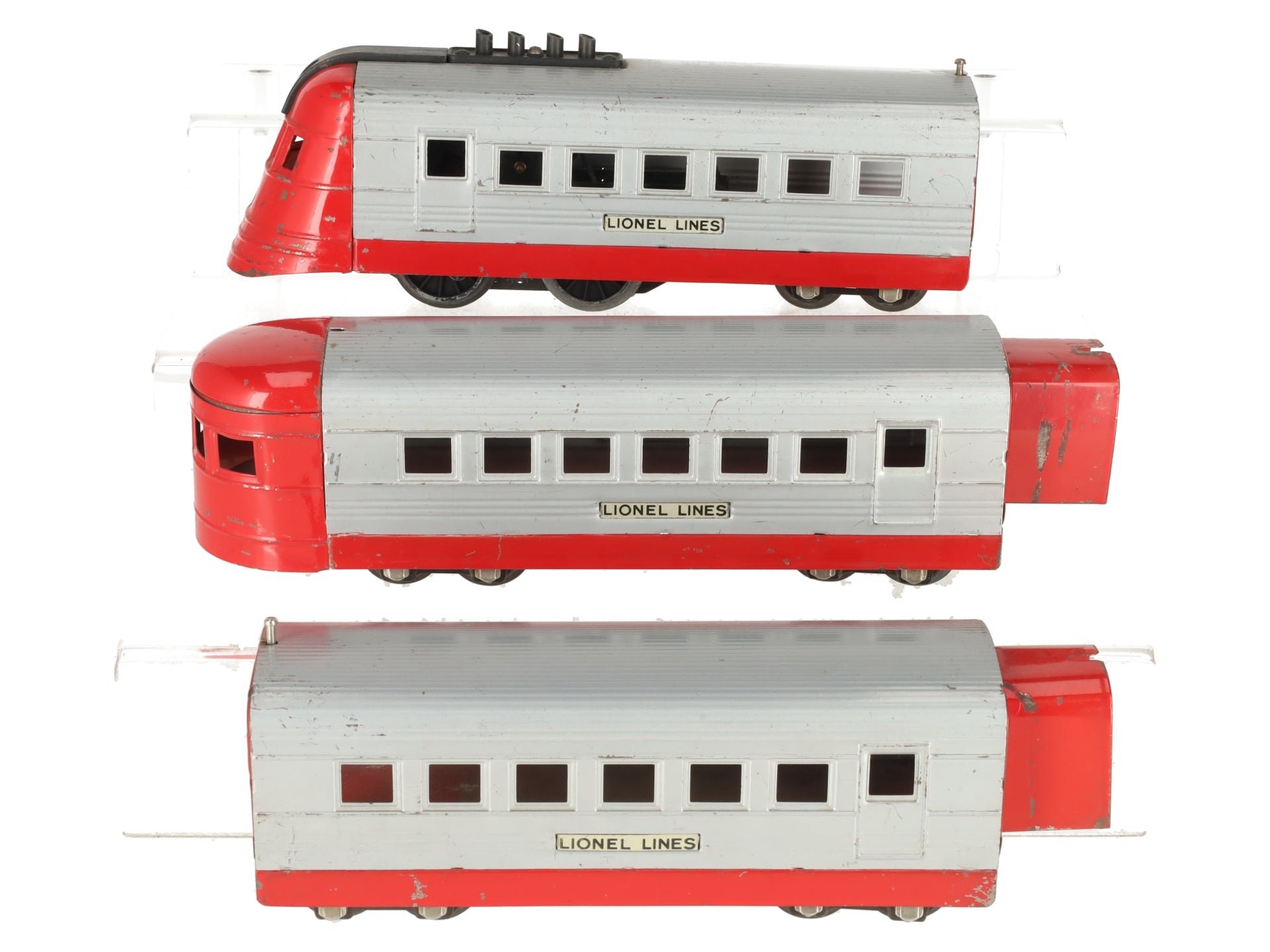 Lionel 1700E Vintage O Chrome Red Junior Streamline Set VG