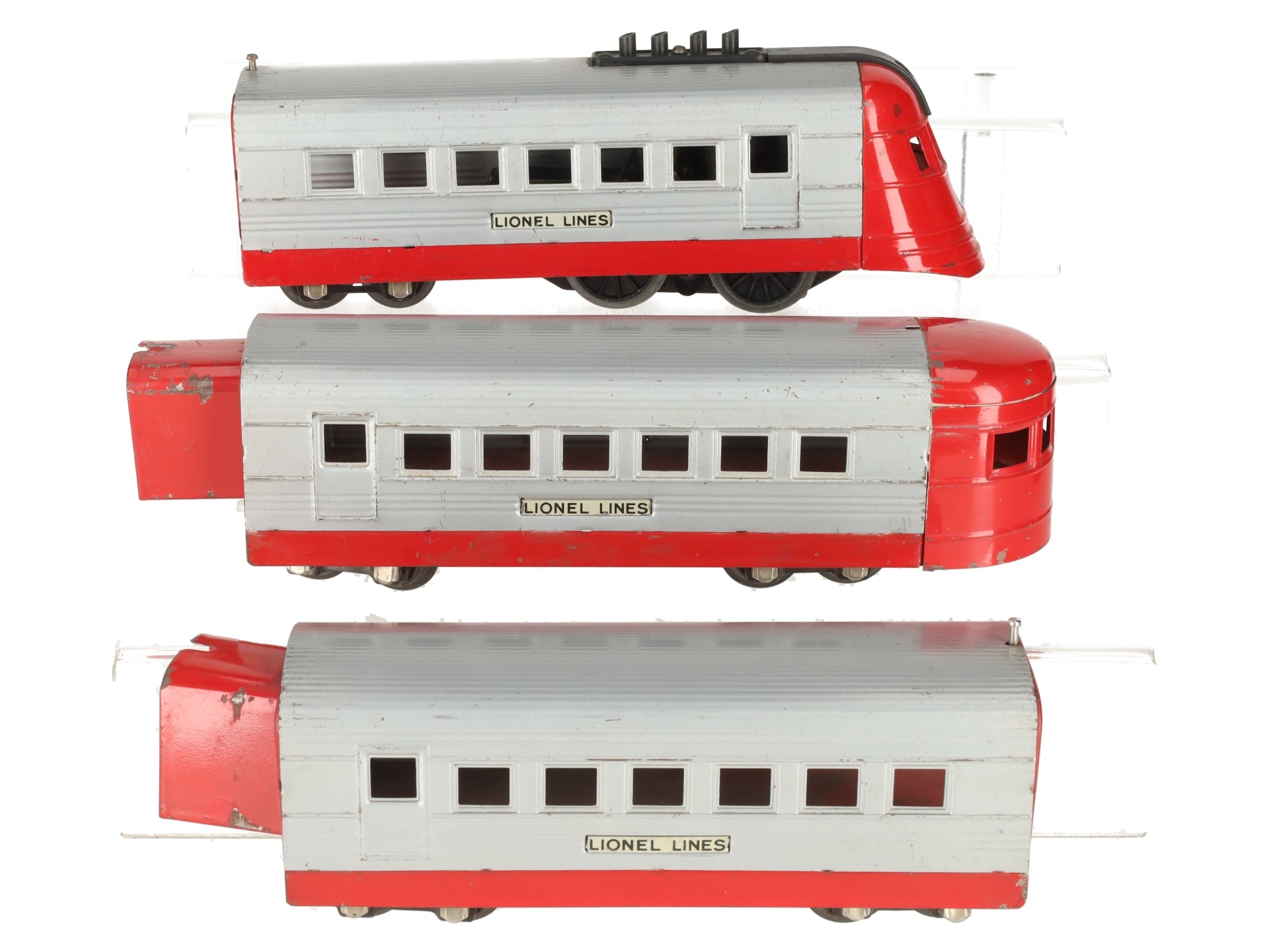 Lionel 1700E Vintage O Chrome Red Junior Streamline Set VG