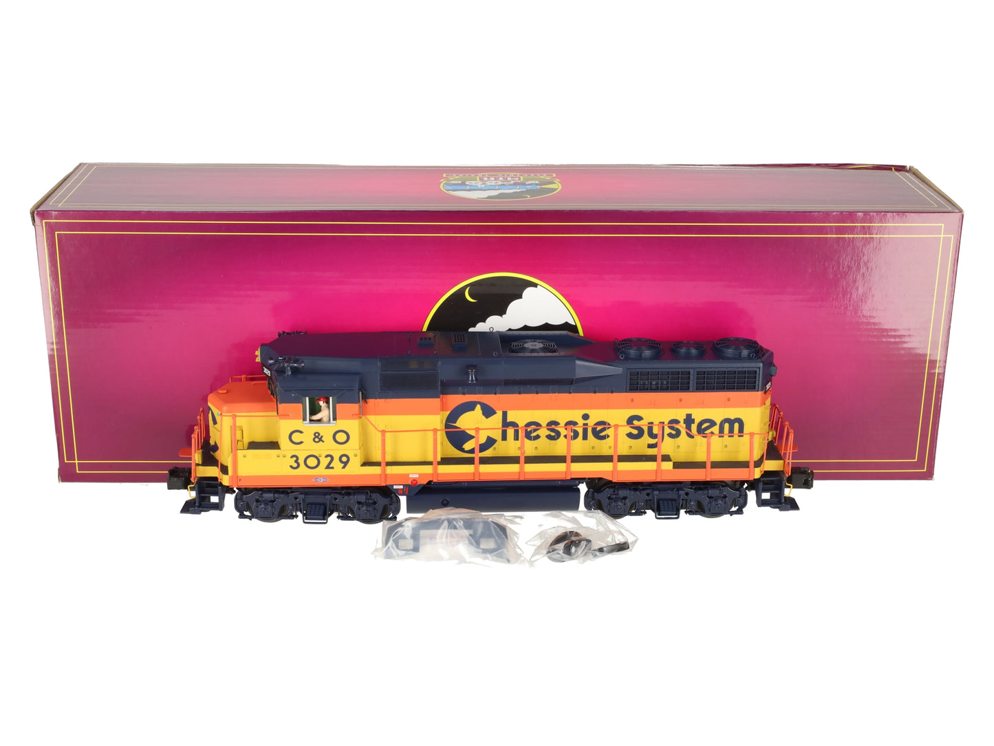 MTH 20-20252-1 O Gauge Chessie GP30 Diesel Engine w/PS3 #3029 EX/Box