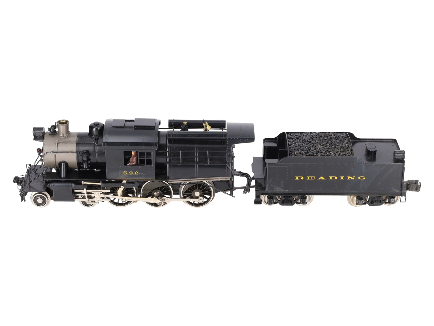 Williams 5017 O BRASS Reading 4-6-0 Camelback Engine & Tender #592 VG
