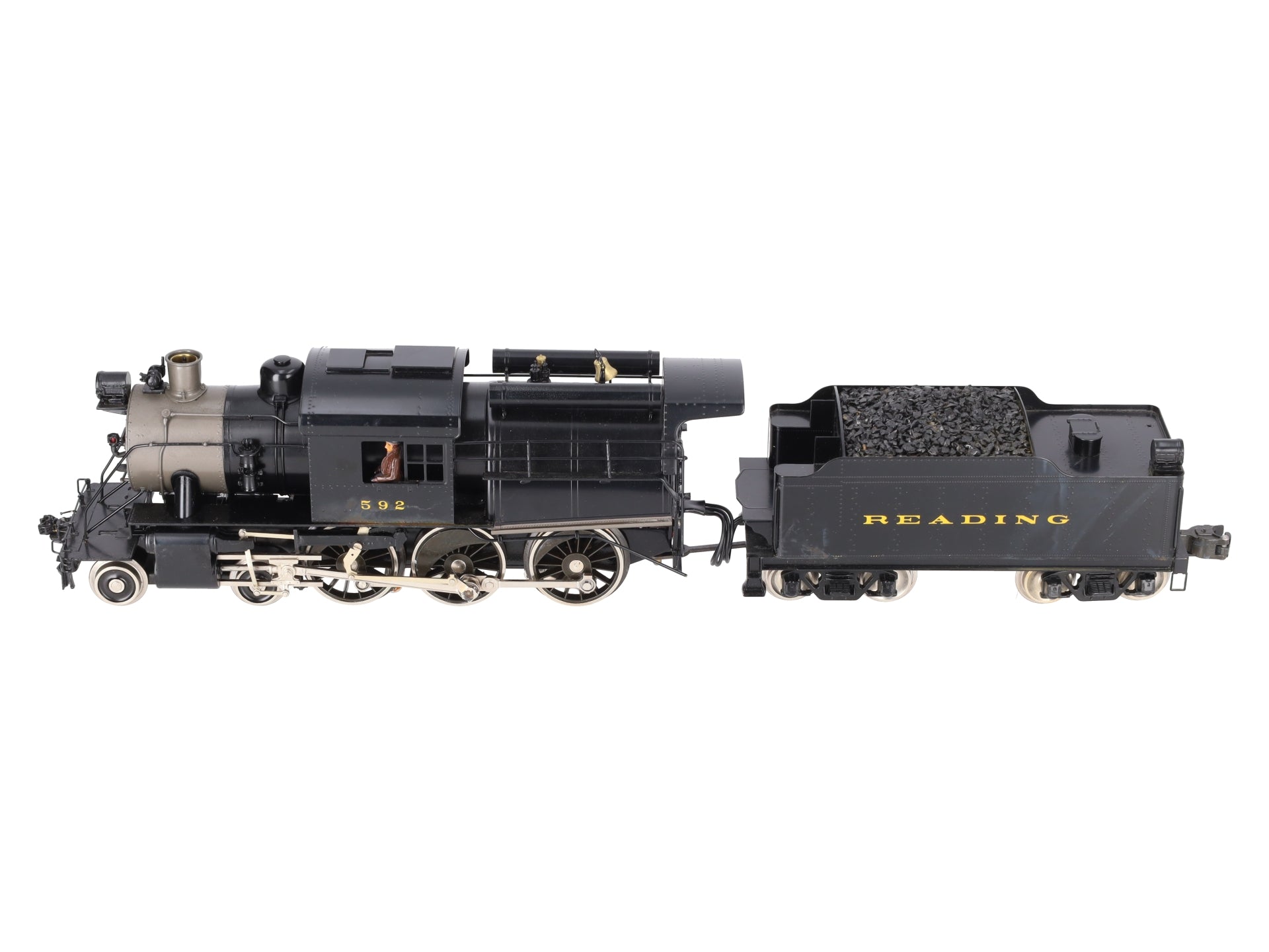 Williams 5017 O BRASS Reading 4-6-0 Camelback Engine & Tender #592 VG