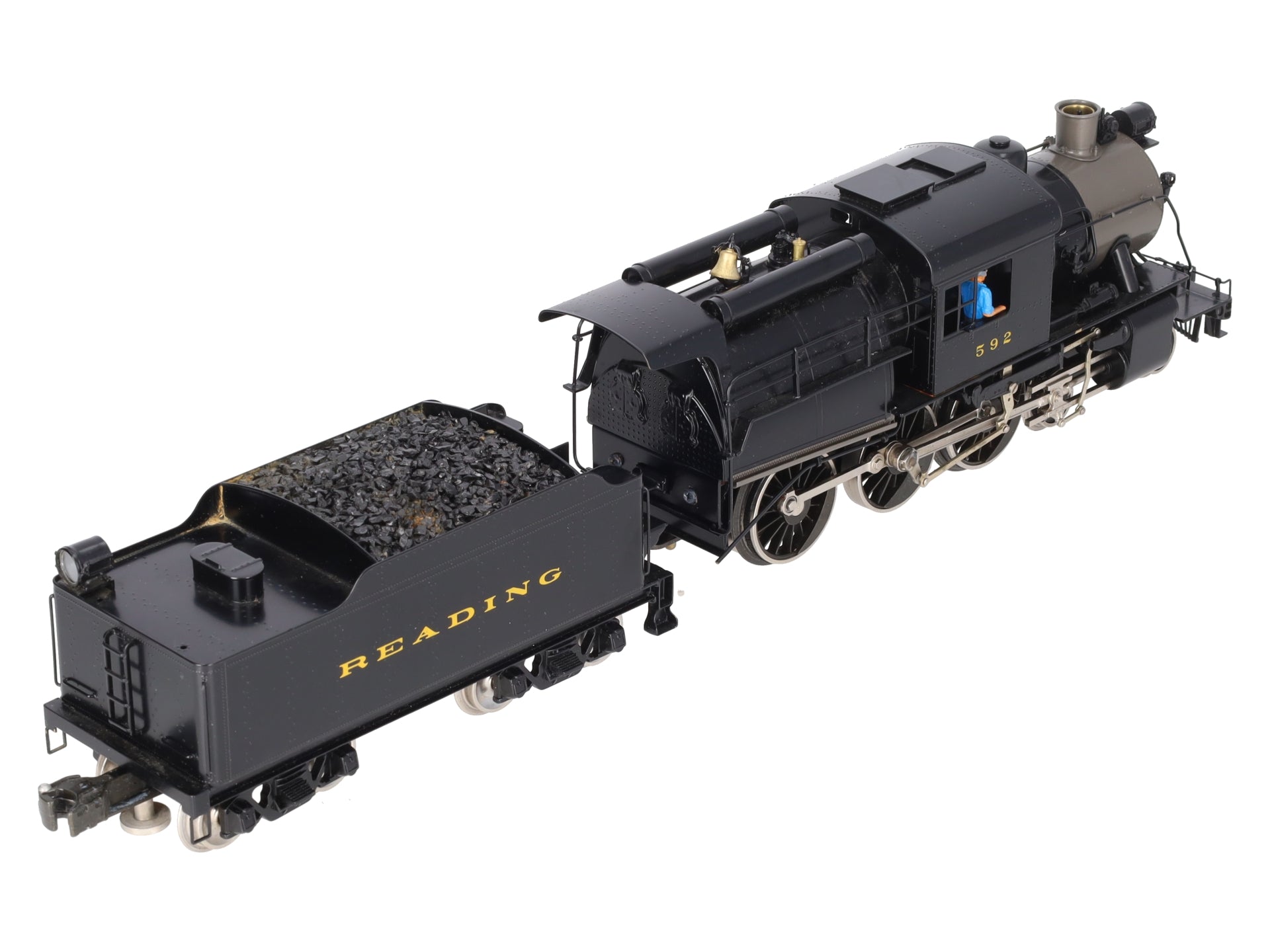 Williams 5017 O BRASS Reading 4-6-0 Camelback Engine & Tender #592 VG