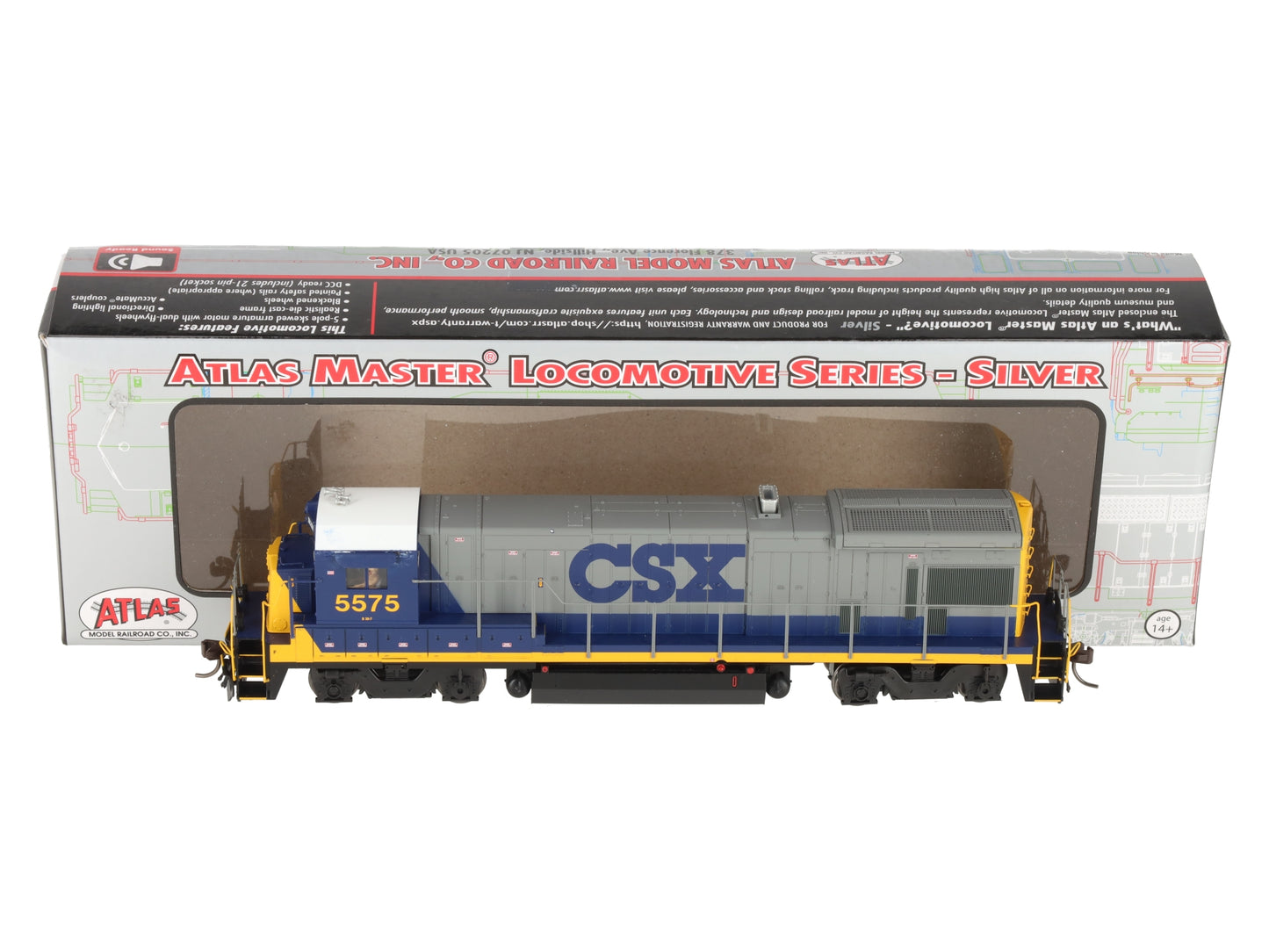 Atlas 10004706 HO CSX YN2 Silver B30-7 Low Nose Diesel Locomotives #5575 EX/Box