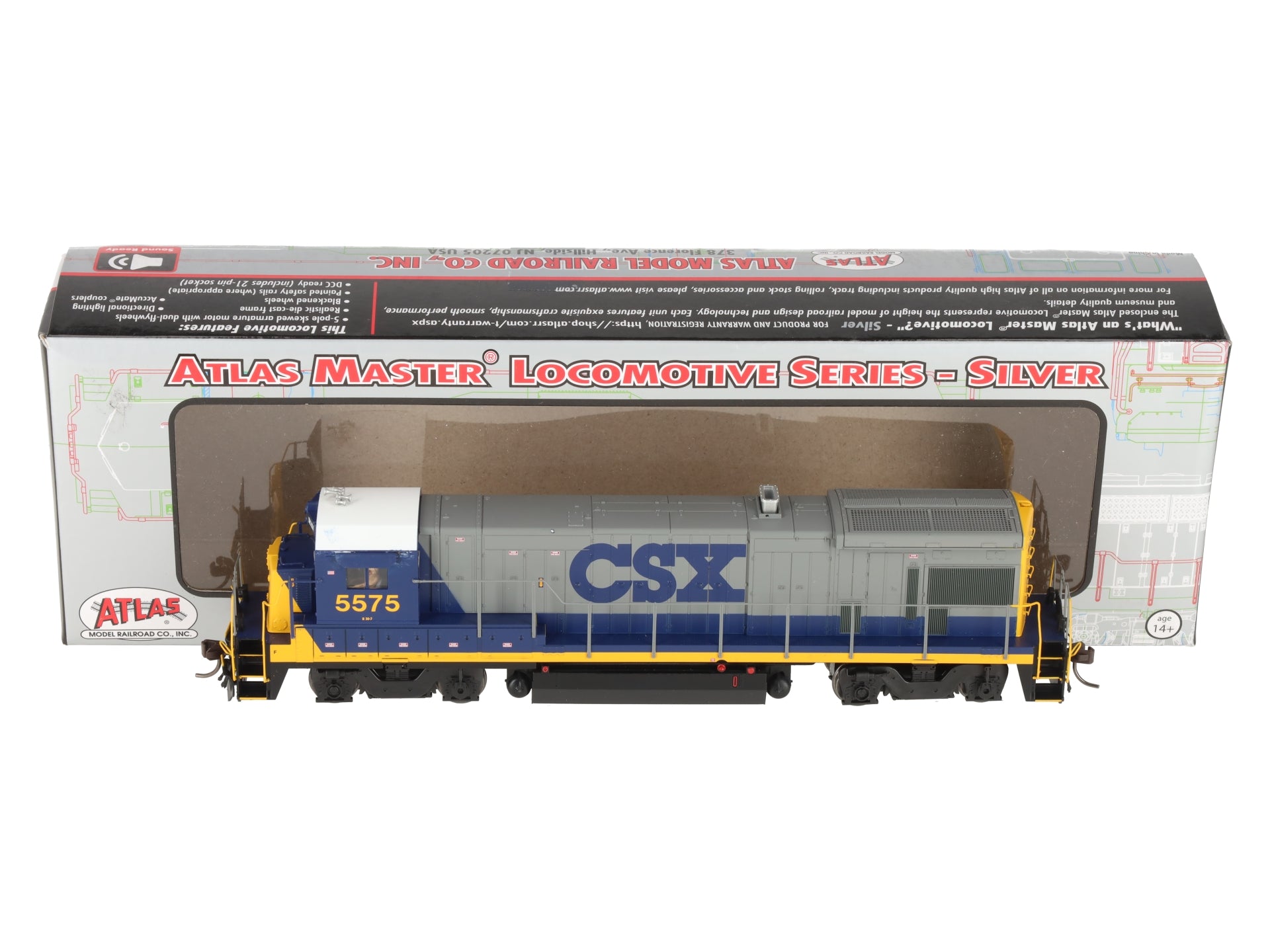 Atlas 10004706 HO CSX YN2 Silver B30-7 Low Nose Diesel Locomotives #5575 EX/Box